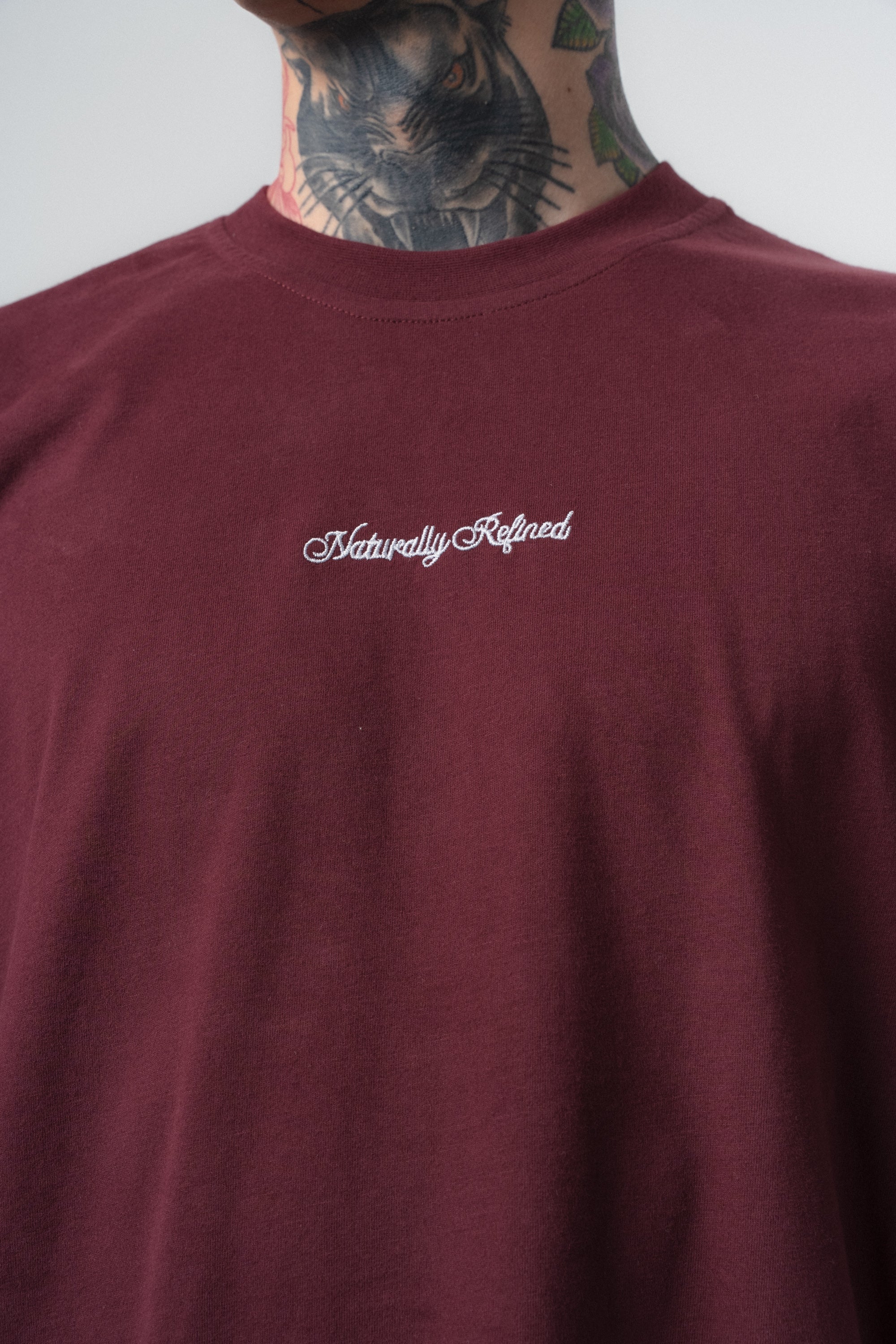 Refined Oversized T-Shirt Burgundy