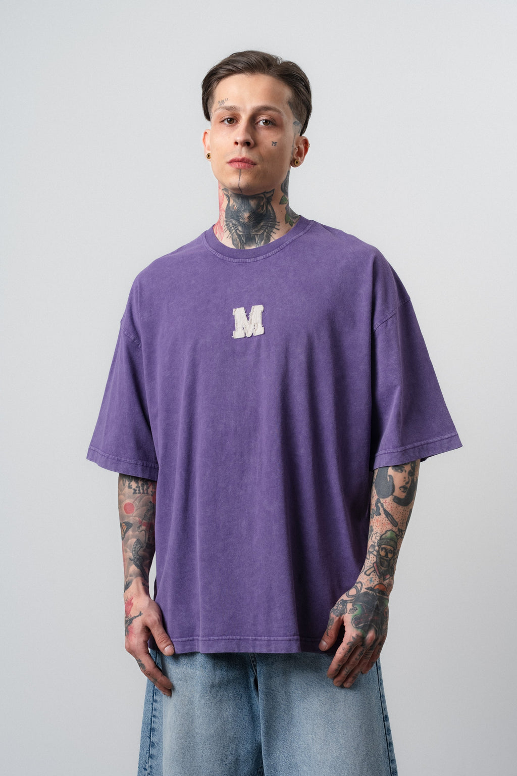 Mercy Washed Oversized T-Shirt Purple