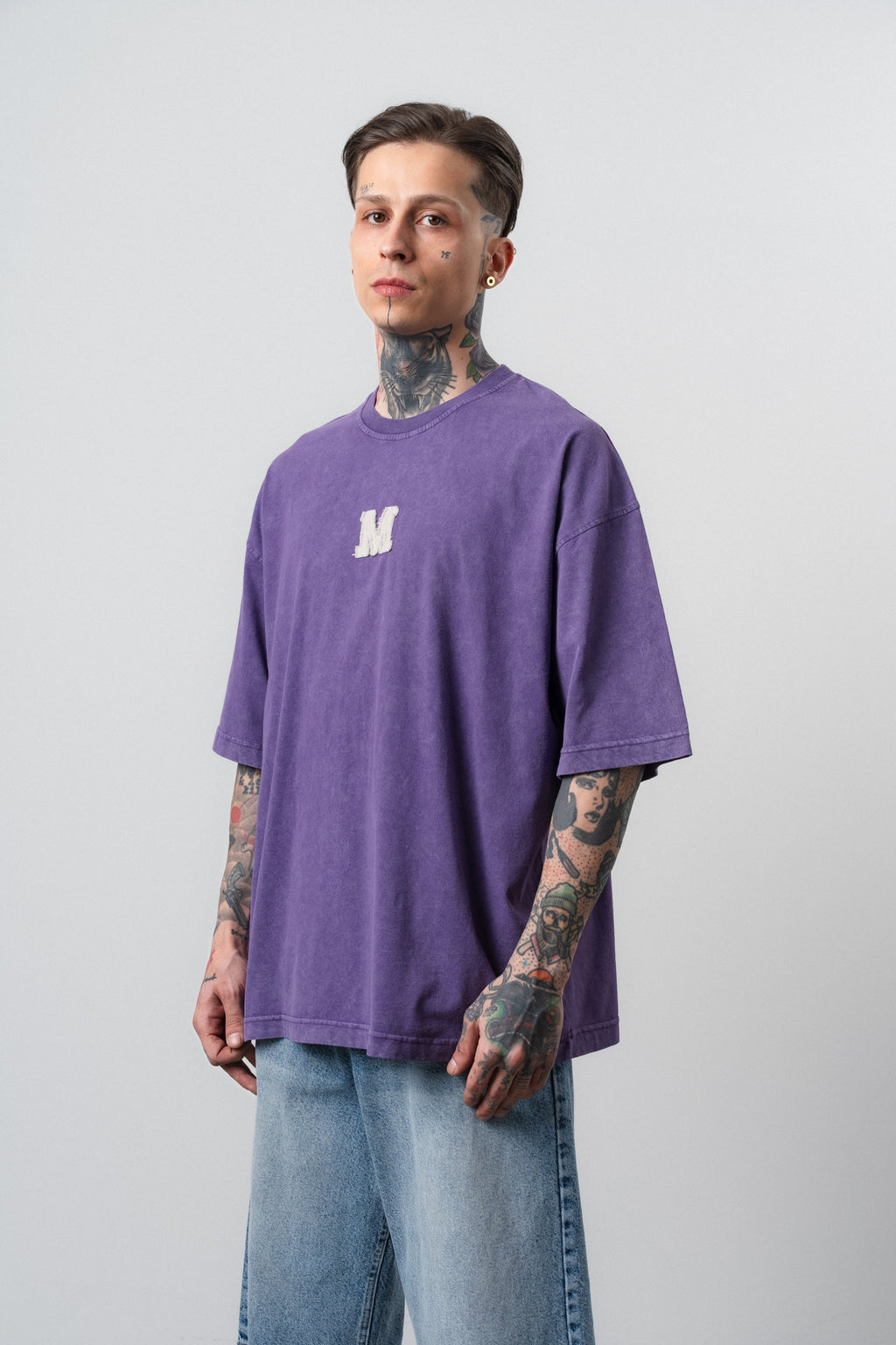 Mercy Washed Oversized T-Shirt Purple