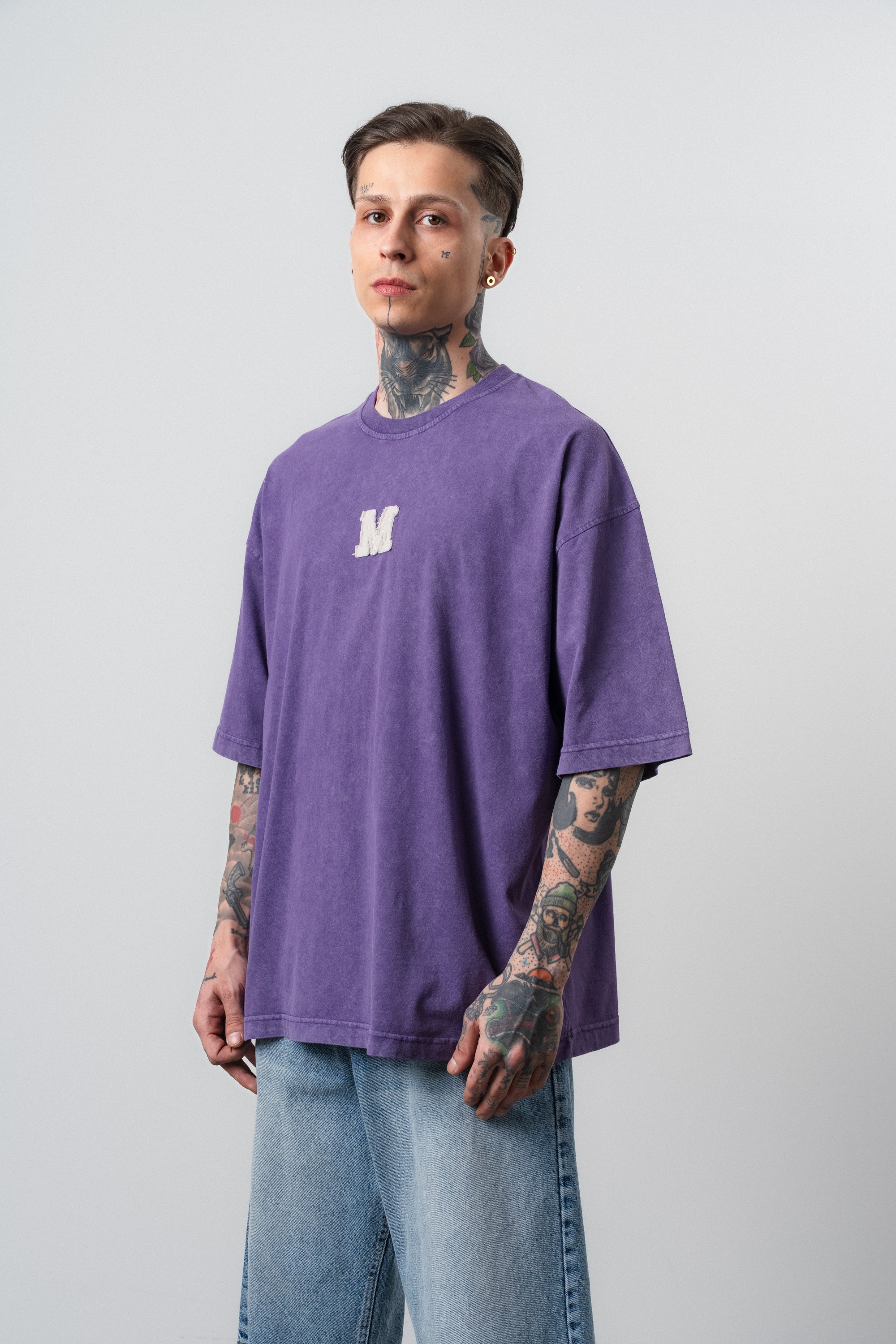 Mercy Washed Oversized T-Shirt Purple