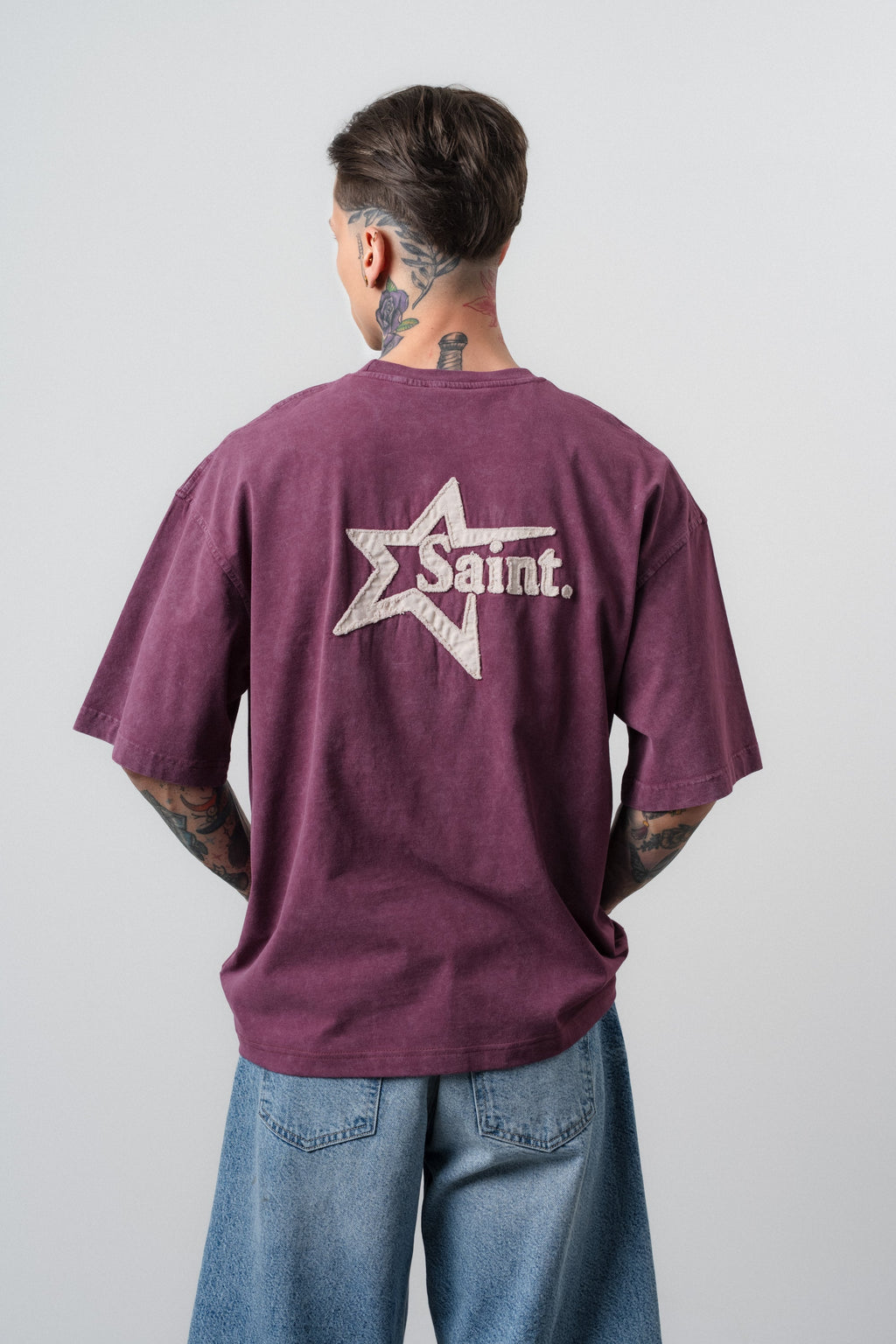 Saint Washed Oversized T-Shirt Cherry