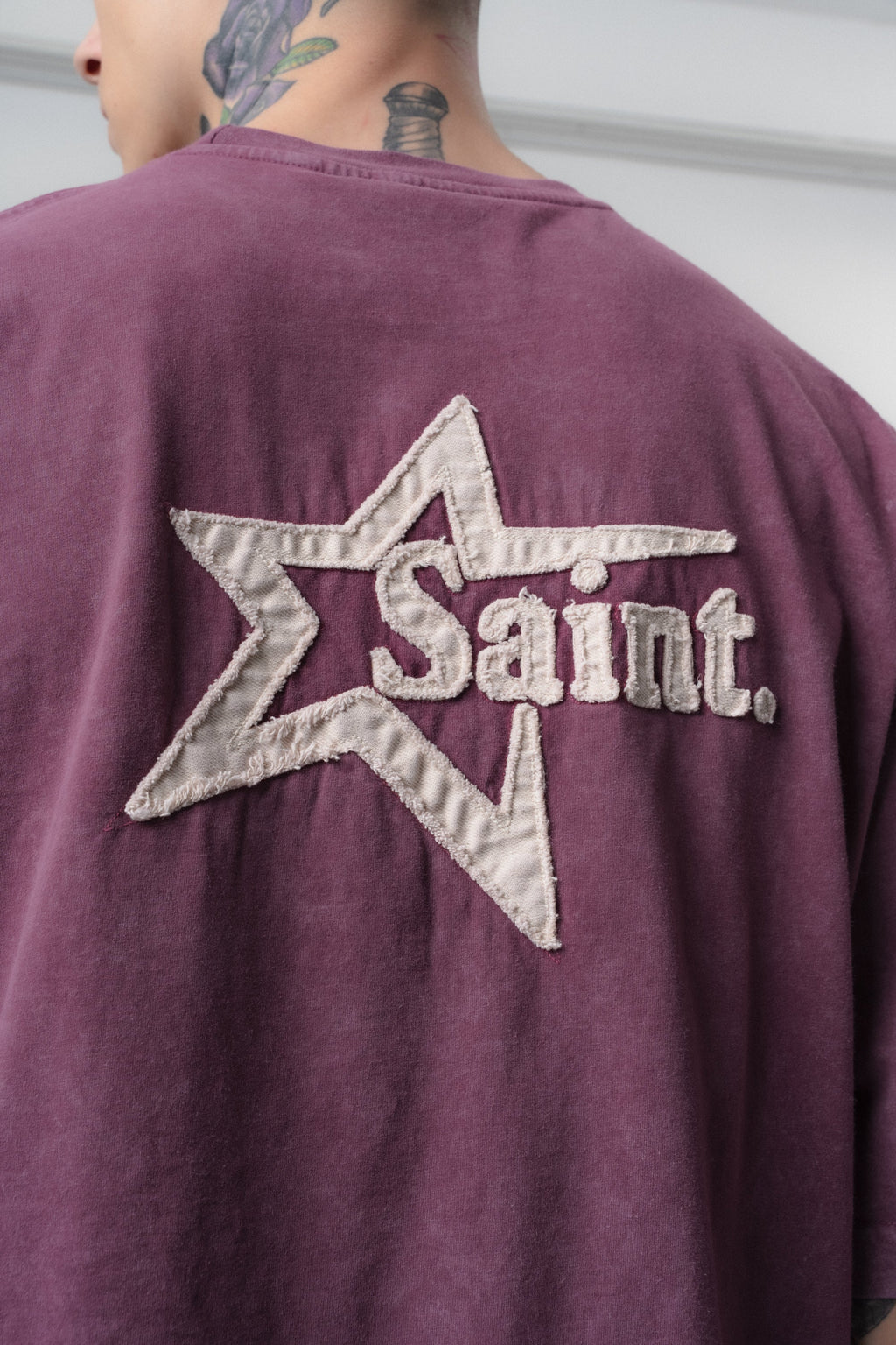 Saint Washed Oversized T-Shirt Cherry