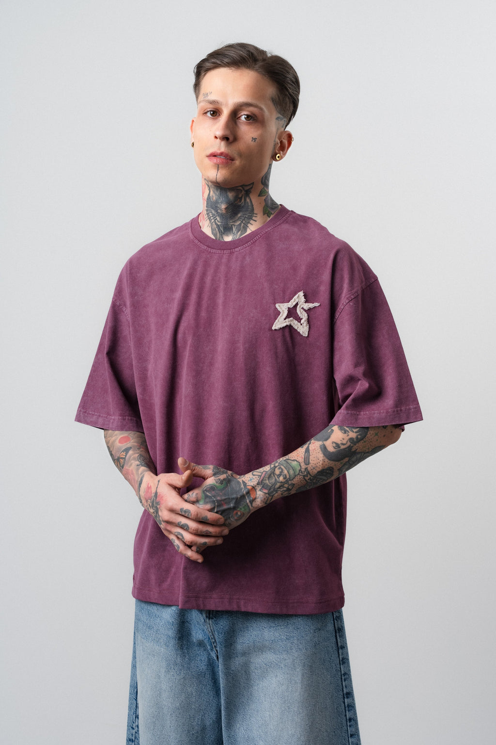 Saint Washed Oversized T-Shirt Cherry