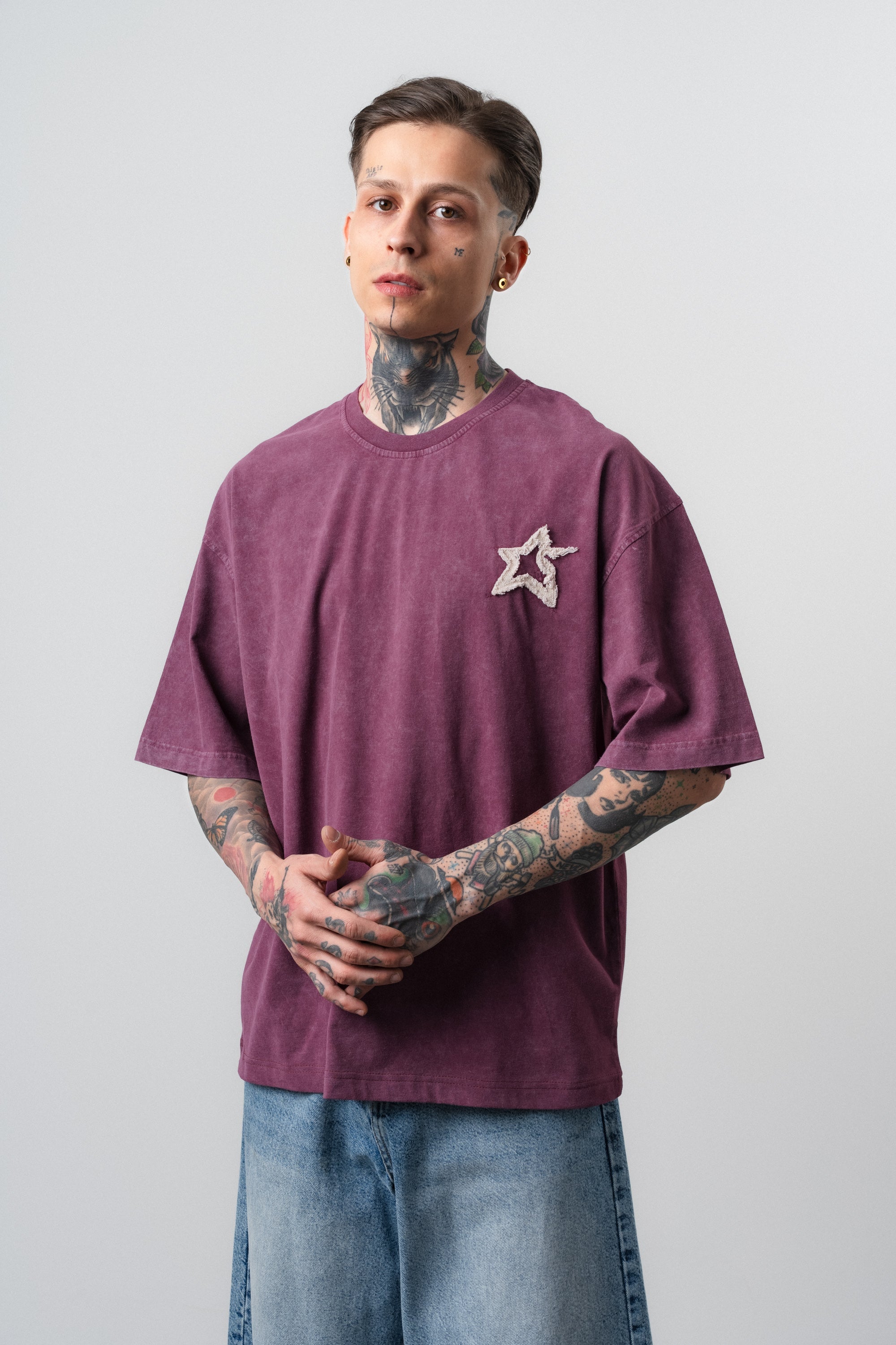 Saint Washed Oversized T-Shirt Cherry