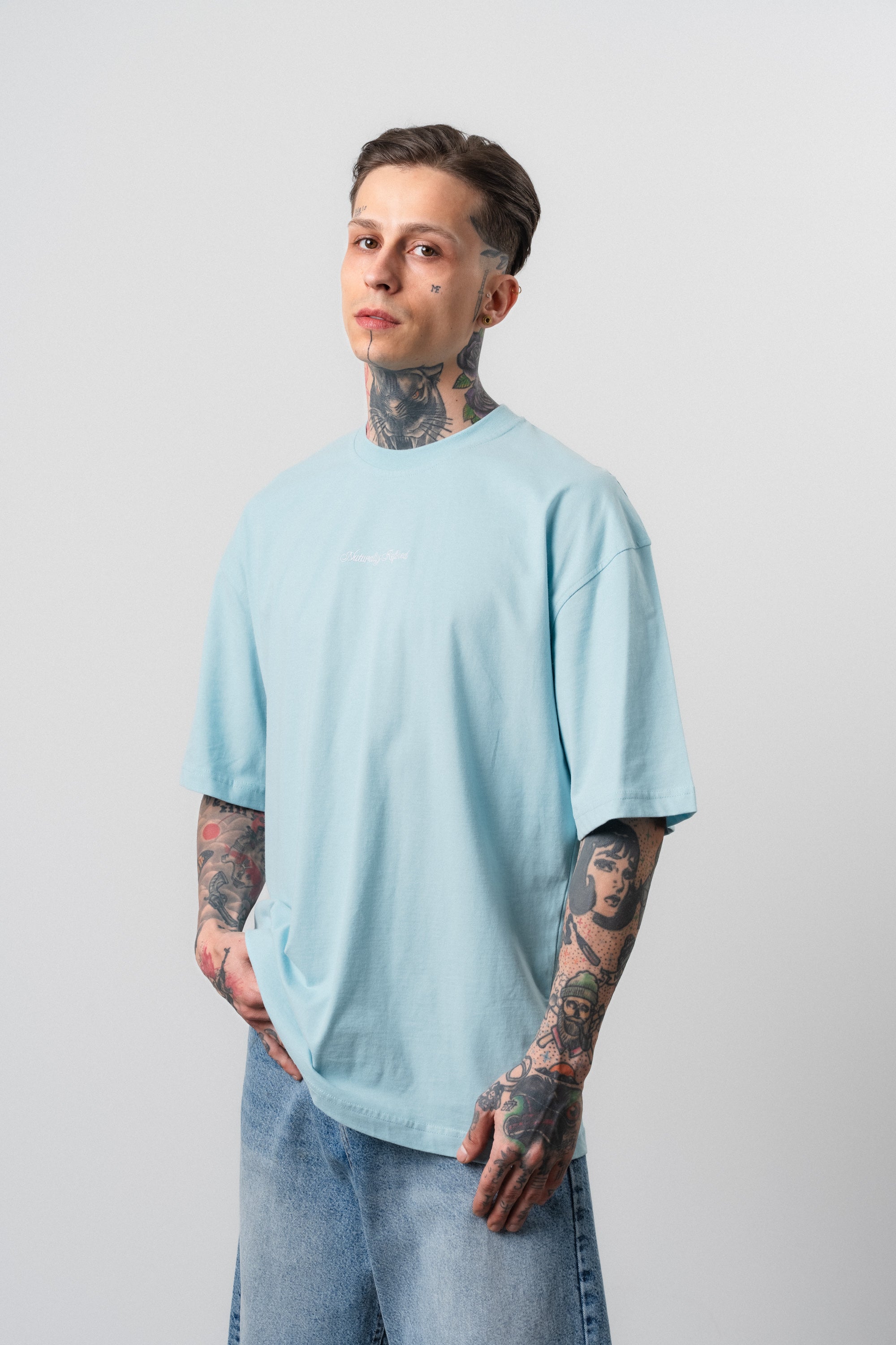 Refined Oversized T-Shirt Baby Blue