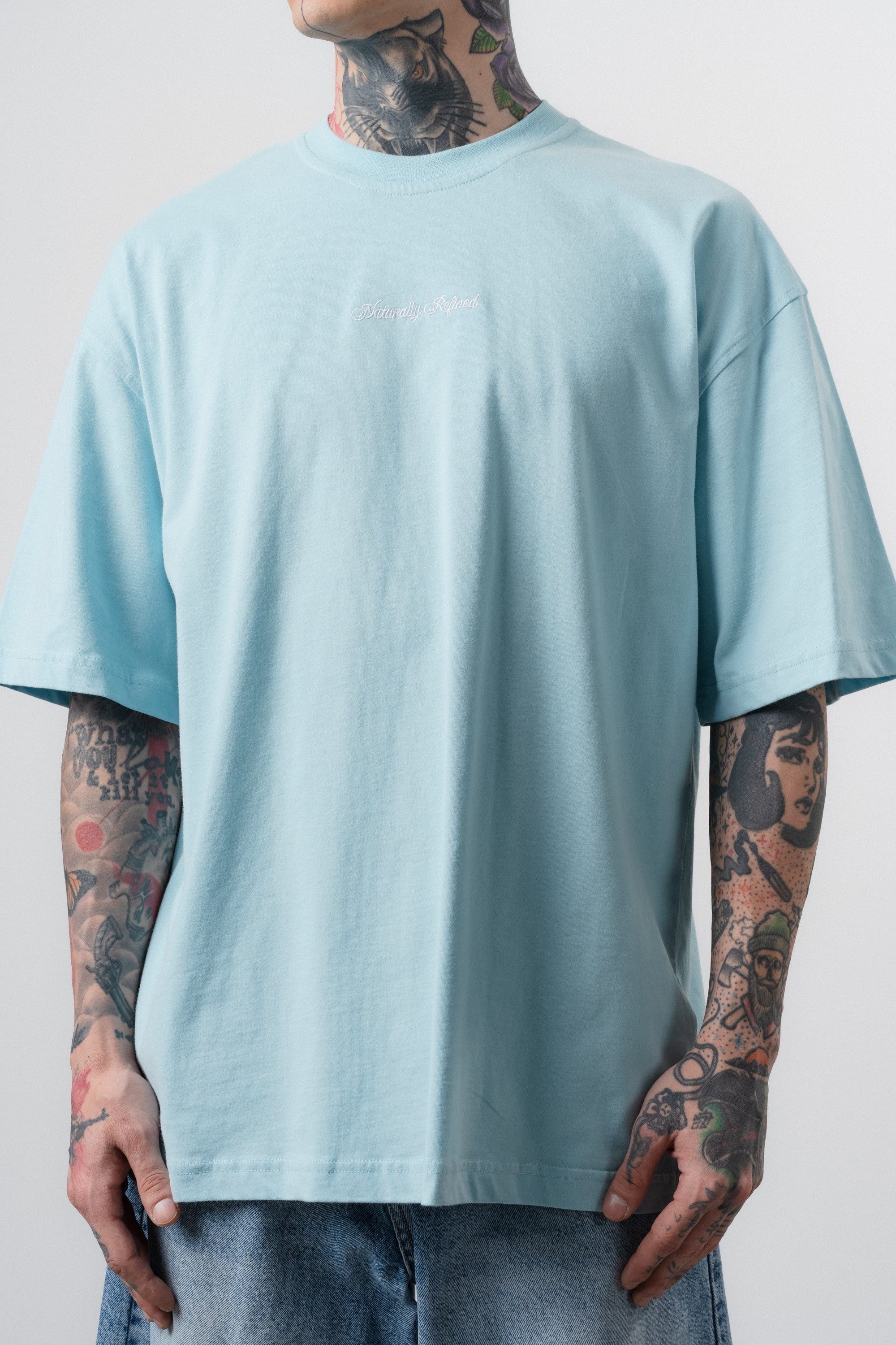 Refined Oversized T-Shirt Baby Blue