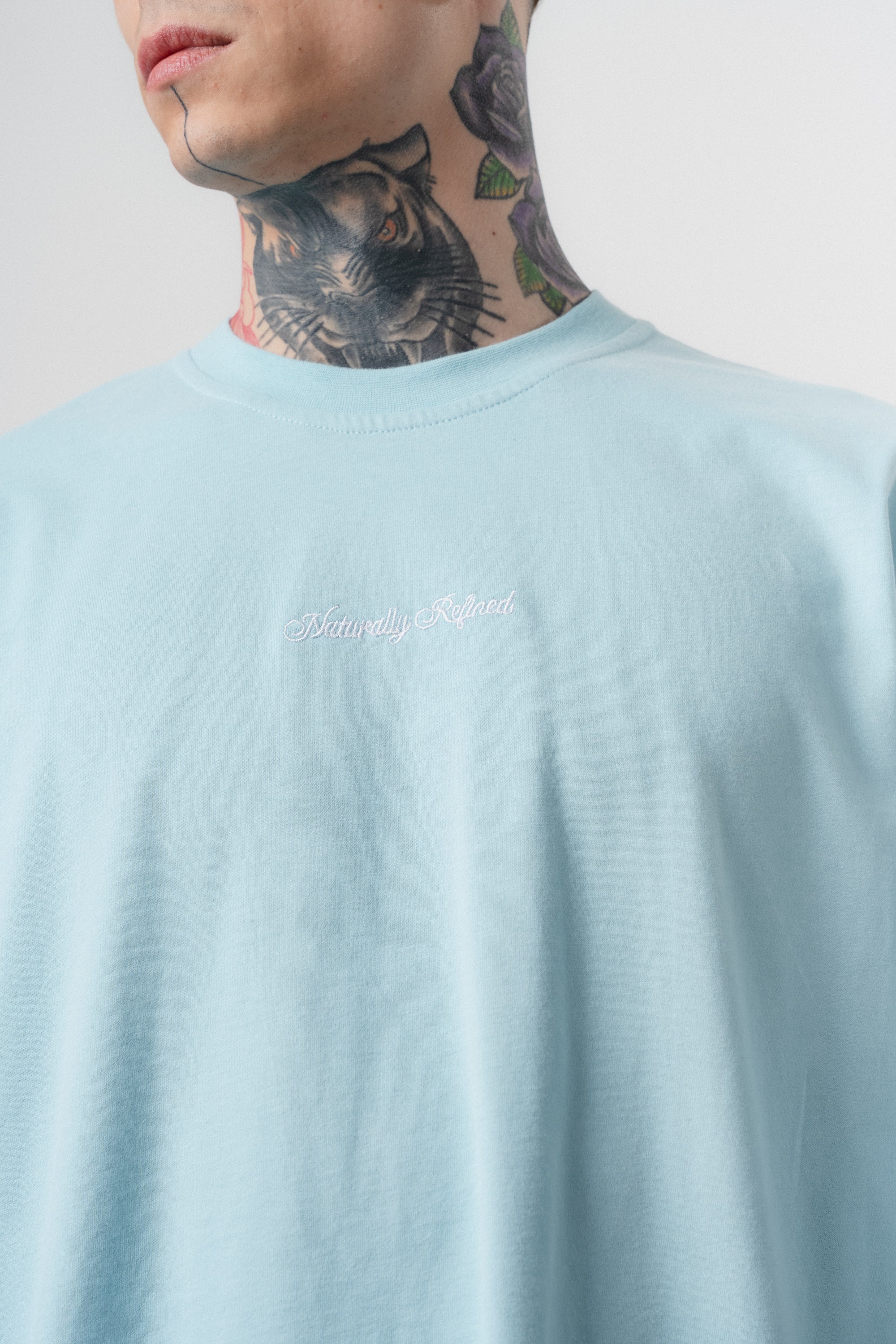 Refined Oversized T-Shirt Baby Blue