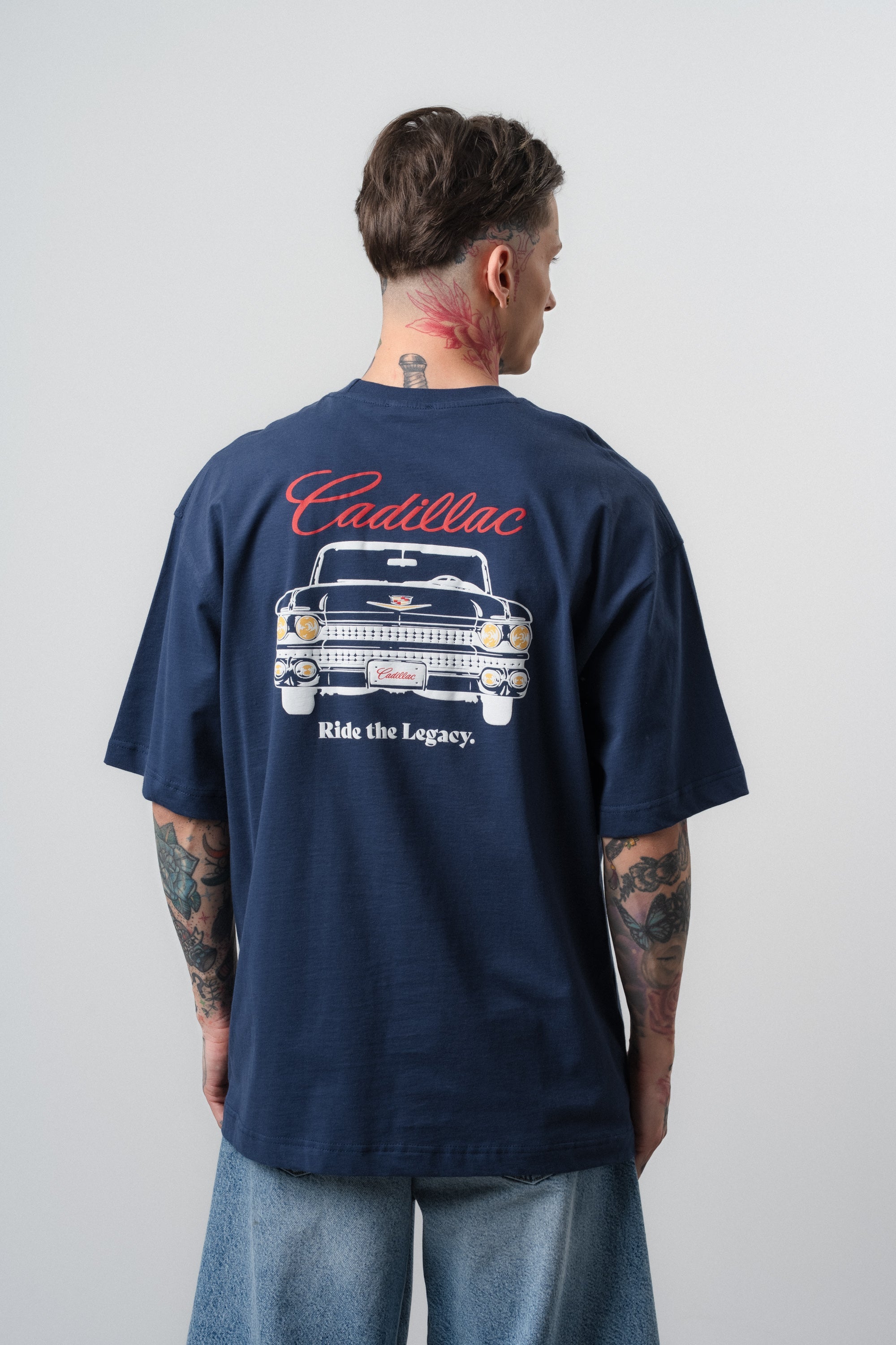 Cadillac Oversized T-Shirt Navy