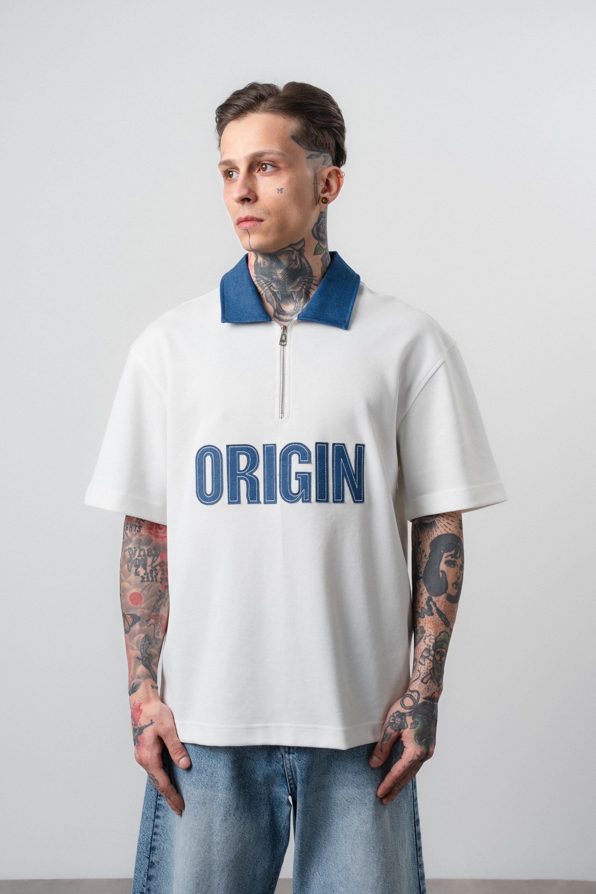 Origin Regular Fit Polo T-Shirt Ecru