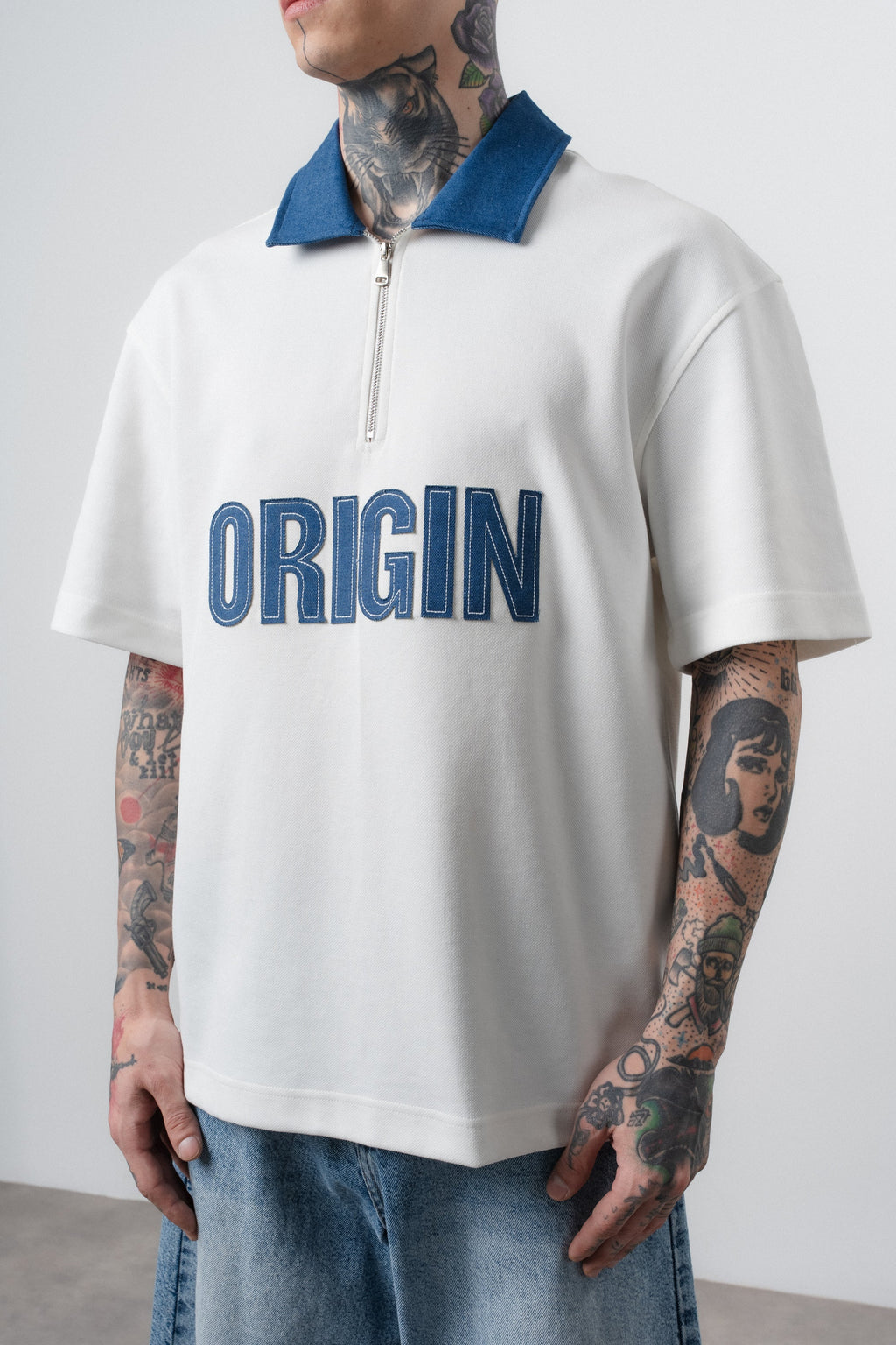 Origin Regular Fit Polo T-Shirt Ecru