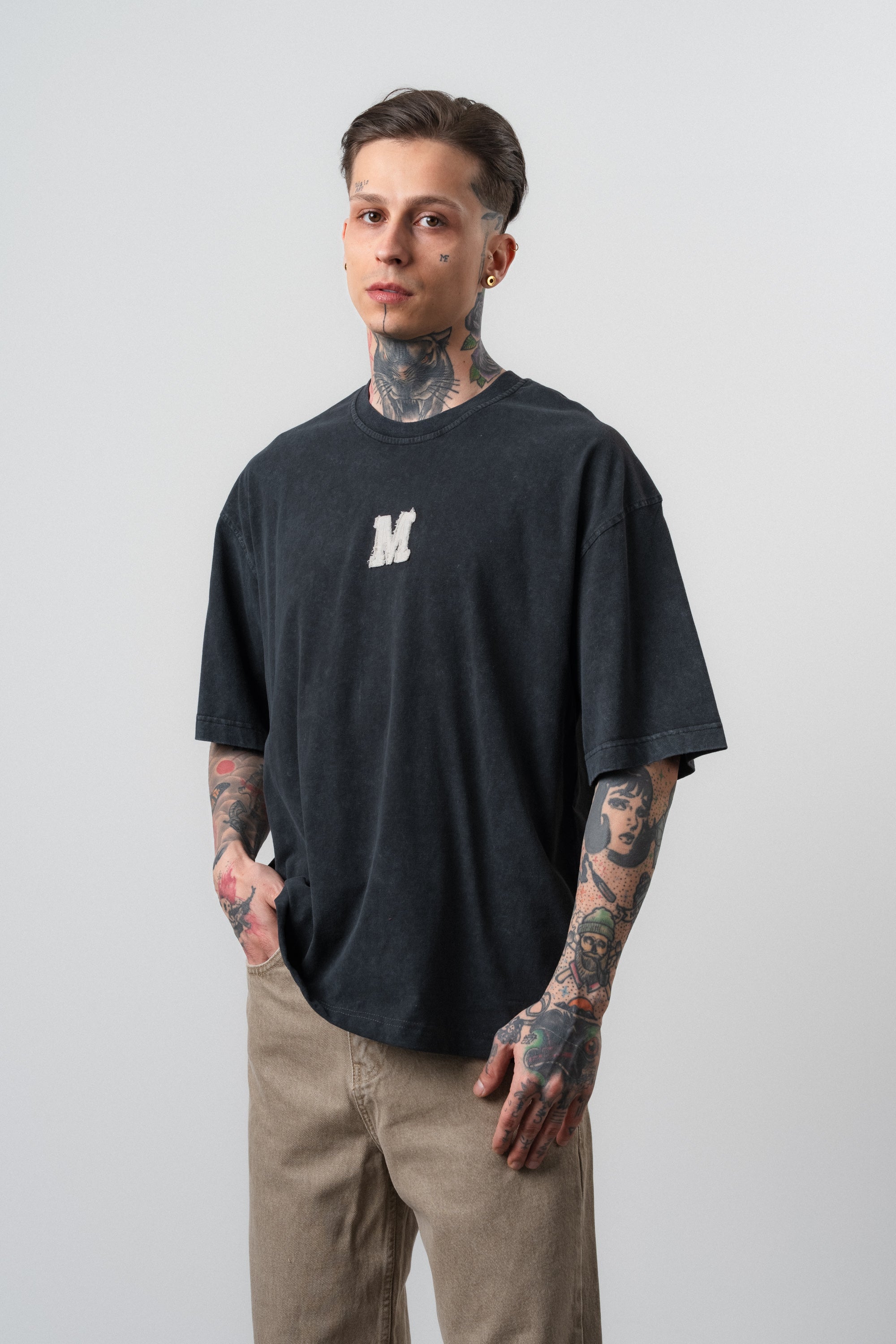 Mercy Washed Oversized T-Shirt Black