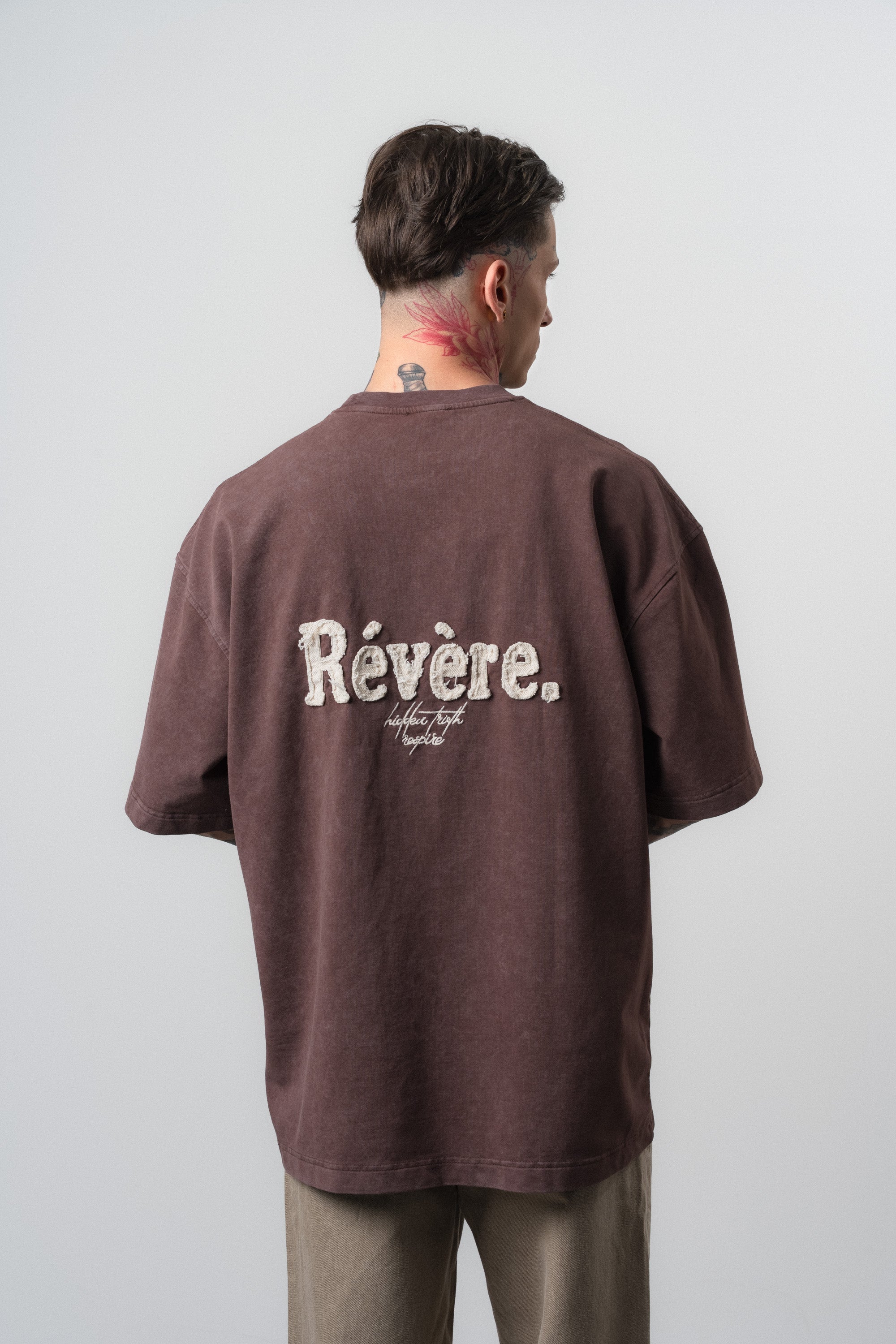 Revere Washed Oversized T-Shirt Dark Brown