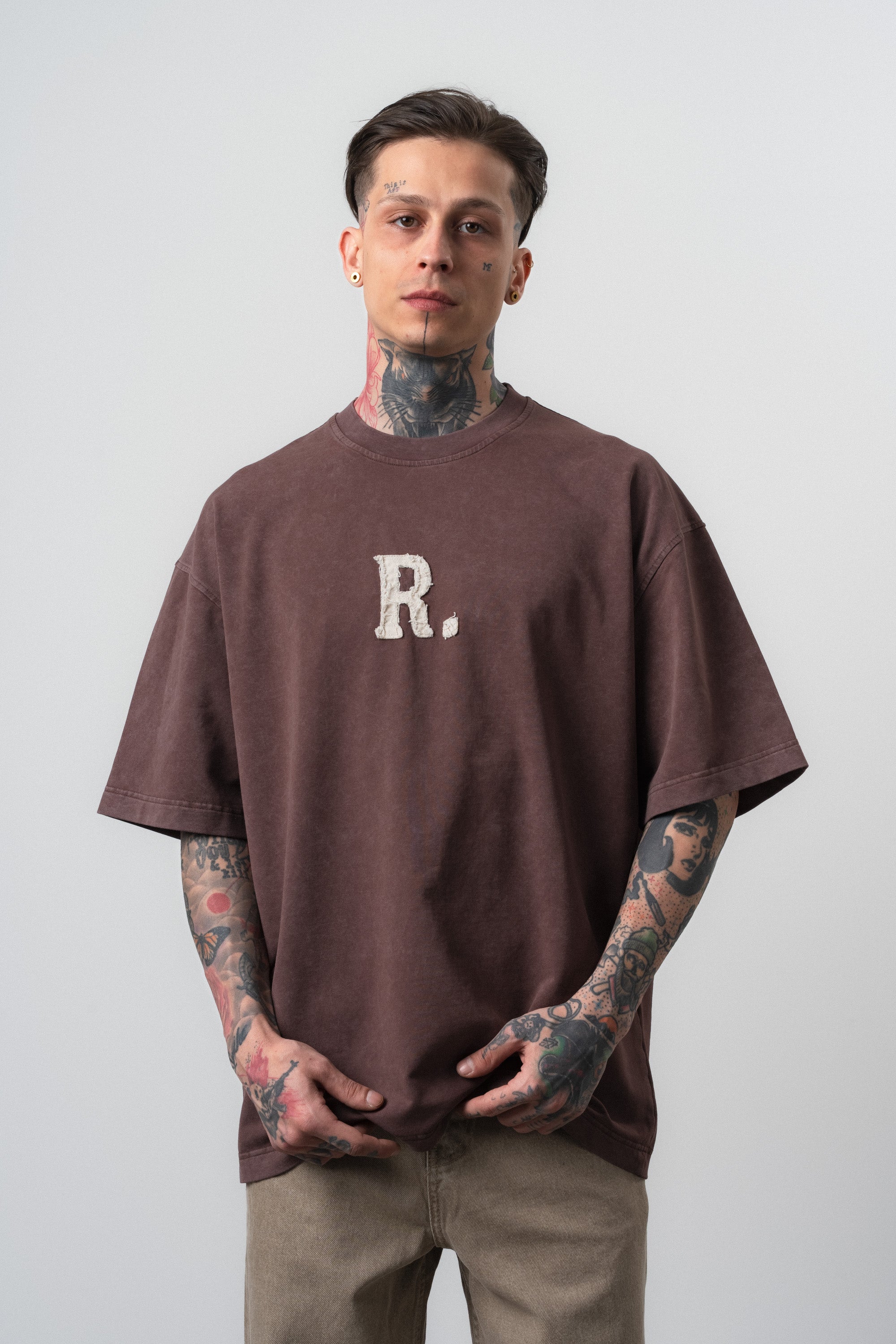 Revere Washed Oversized T-Shirt Dark Brown