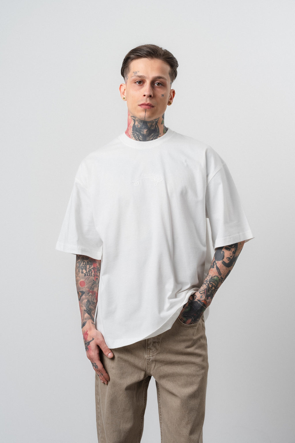 Route Oversized T-Shirt Ecru
