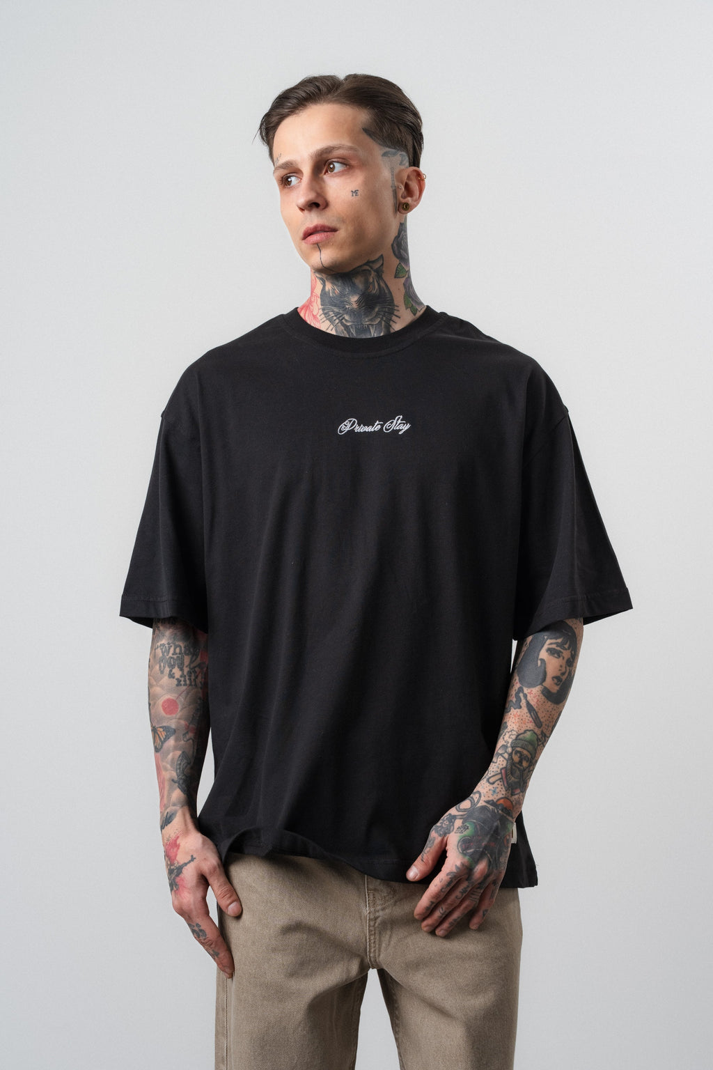 Private Oversized T-Shirt Black