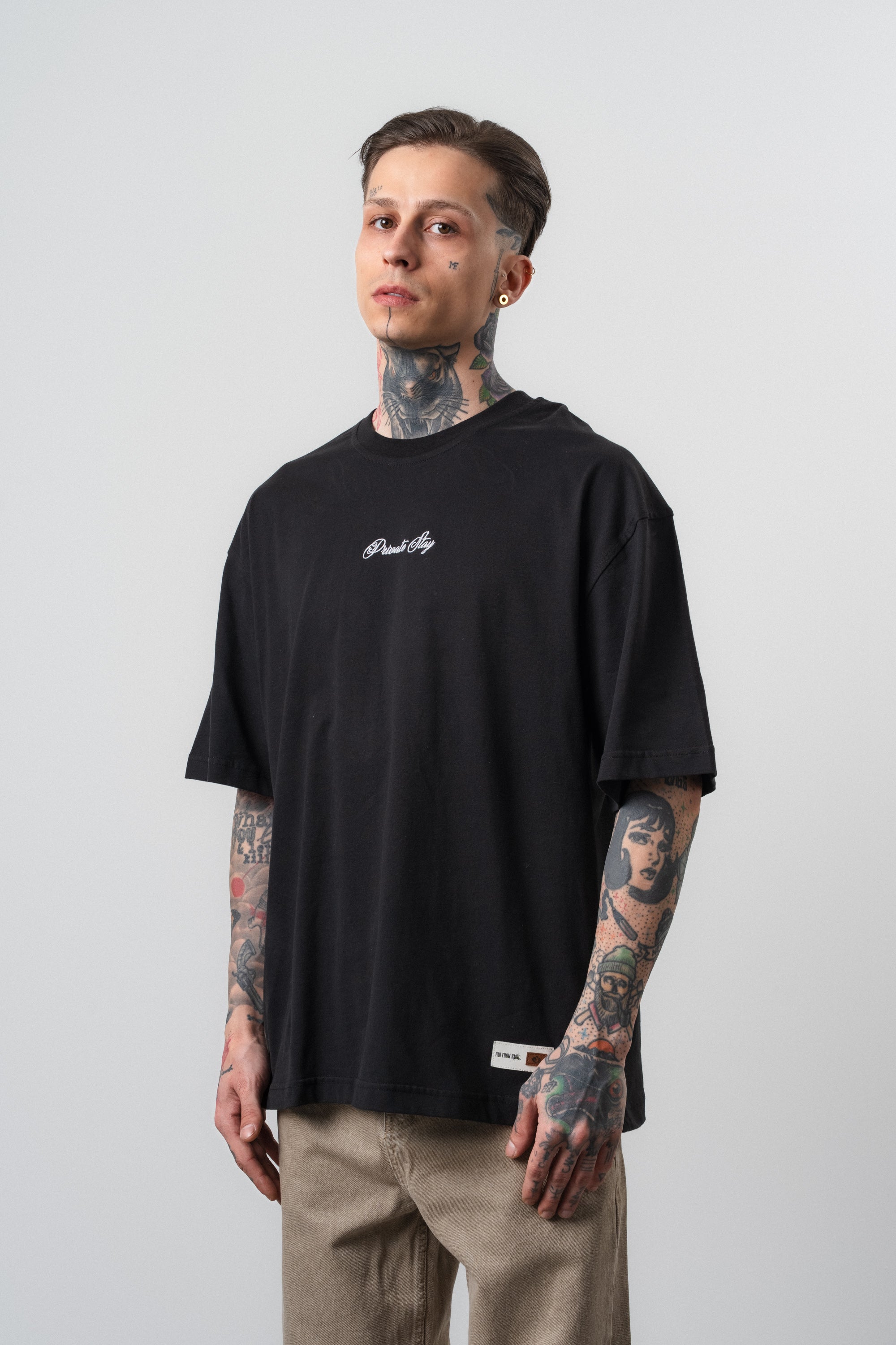 Private Oversized T-Shirt Black