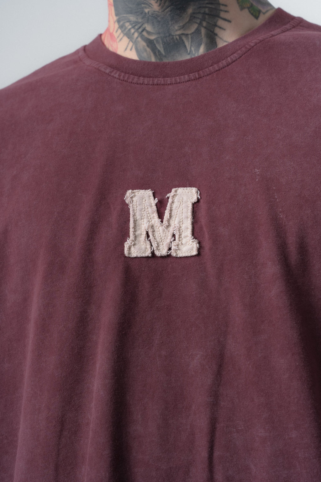 Mercy Washed Oversized T-Shirt Burgundy