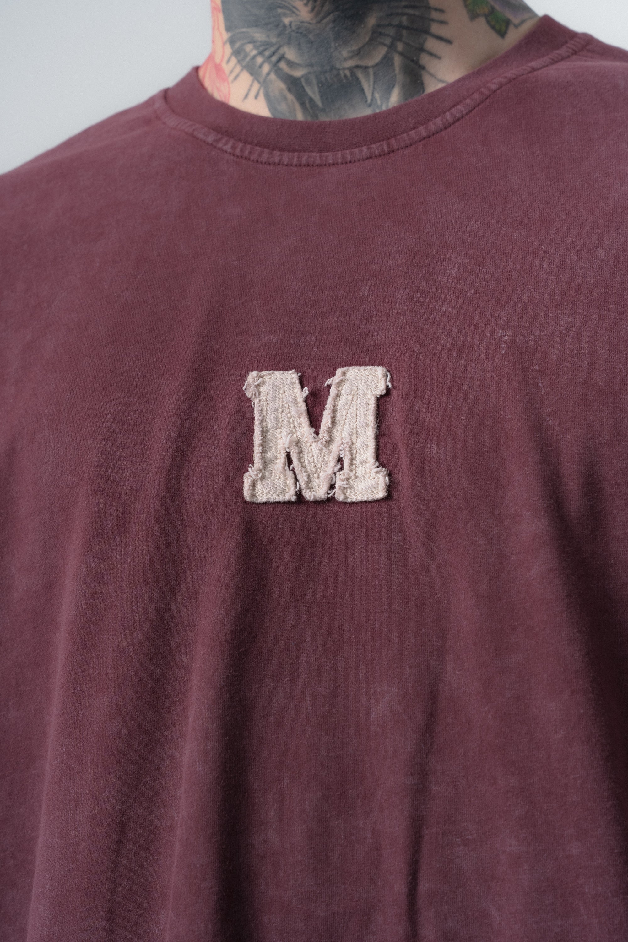 Mercy Washed Oversized T-Shirt Burgundy