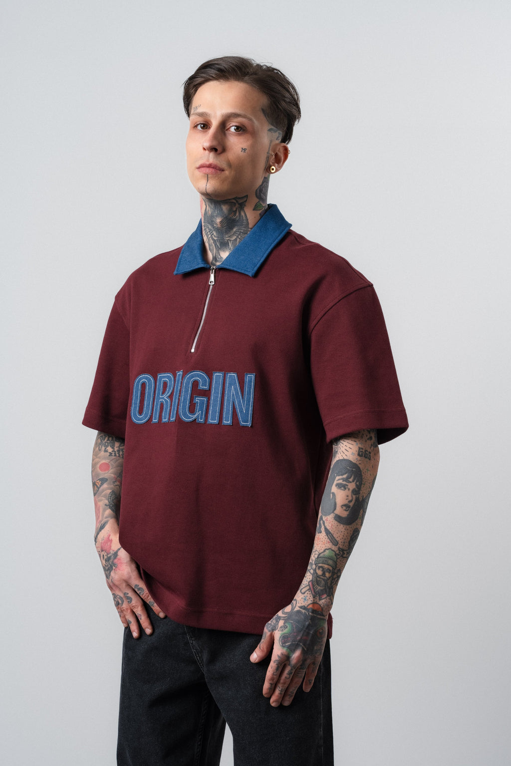 Origin Regular Fit Polo T-Shirt Burgundy