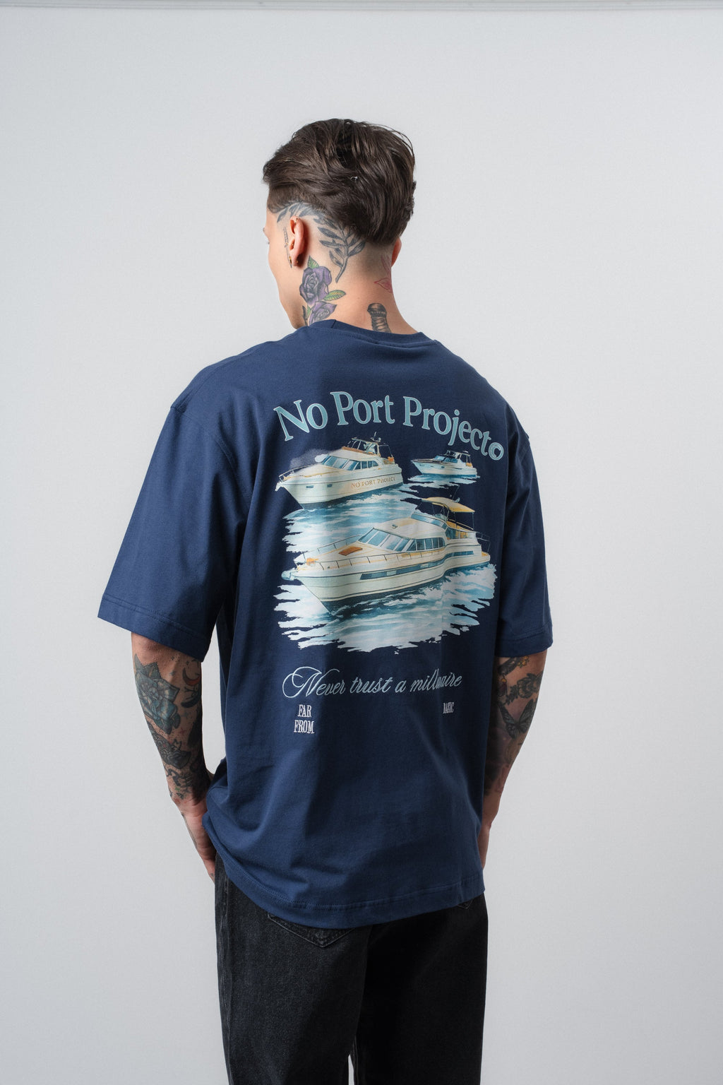 No Port Oversized T-Shirt Navy