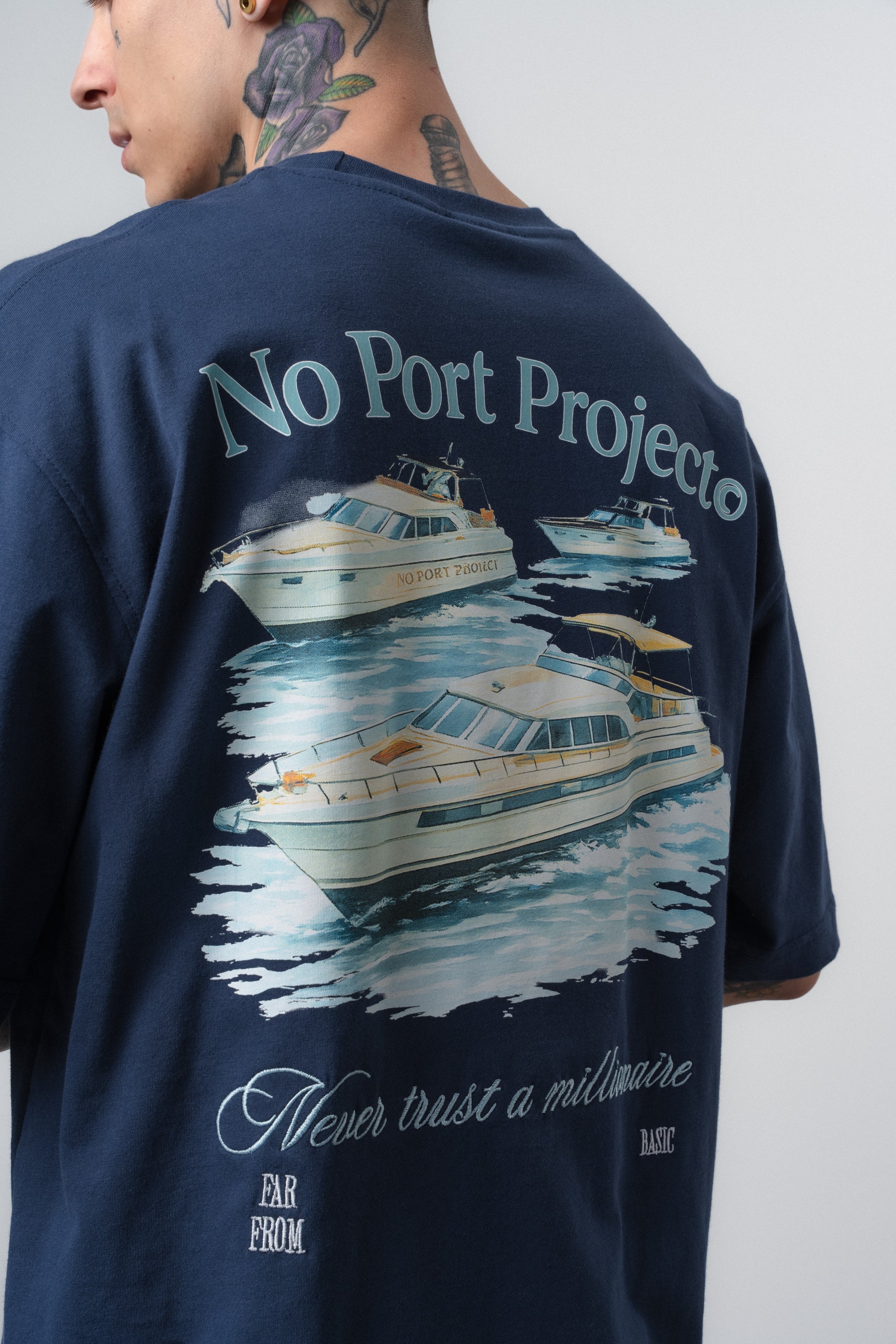 No Port Oversized T-Shirt Navy