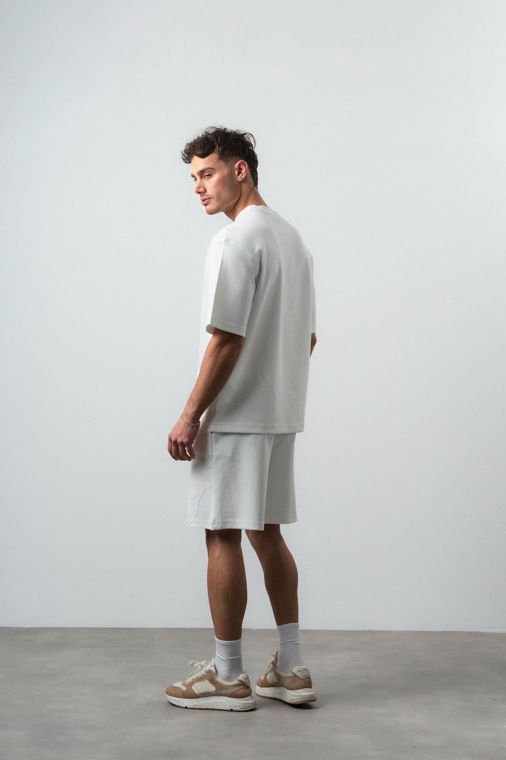 Embroidered Regular Fit Set Ecru