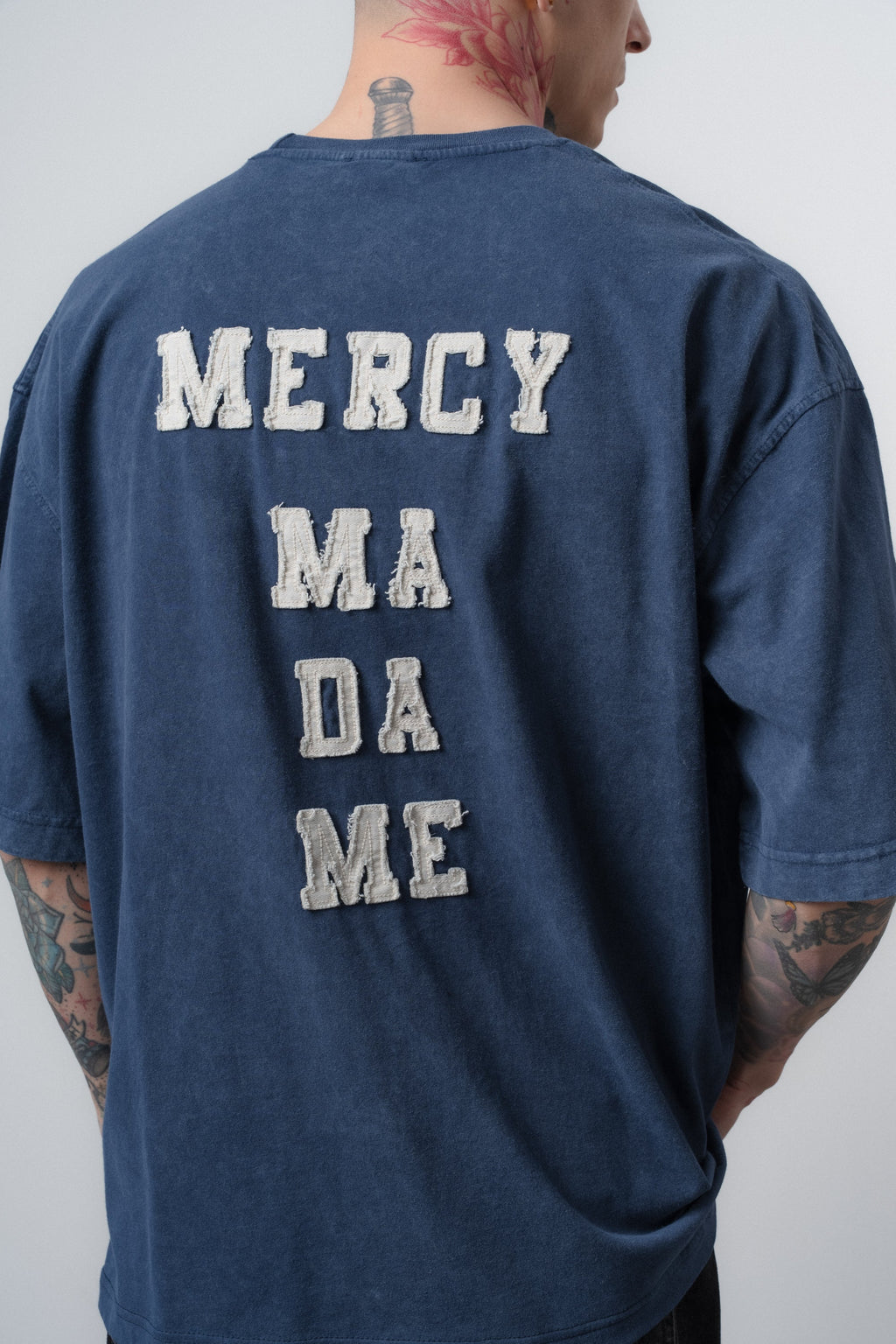 Mercy Washed Oversized T-Shirt Navy