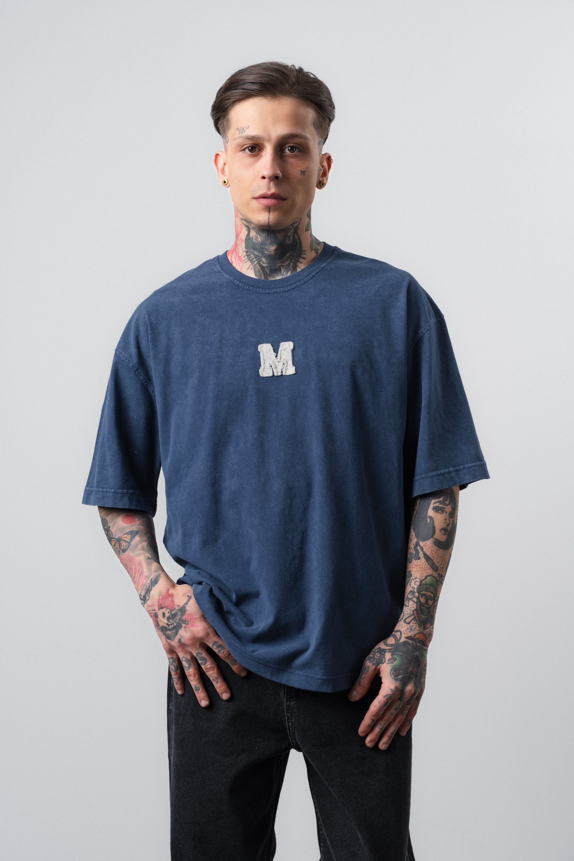 Mercy Washed Oversized T-Shirt Navy