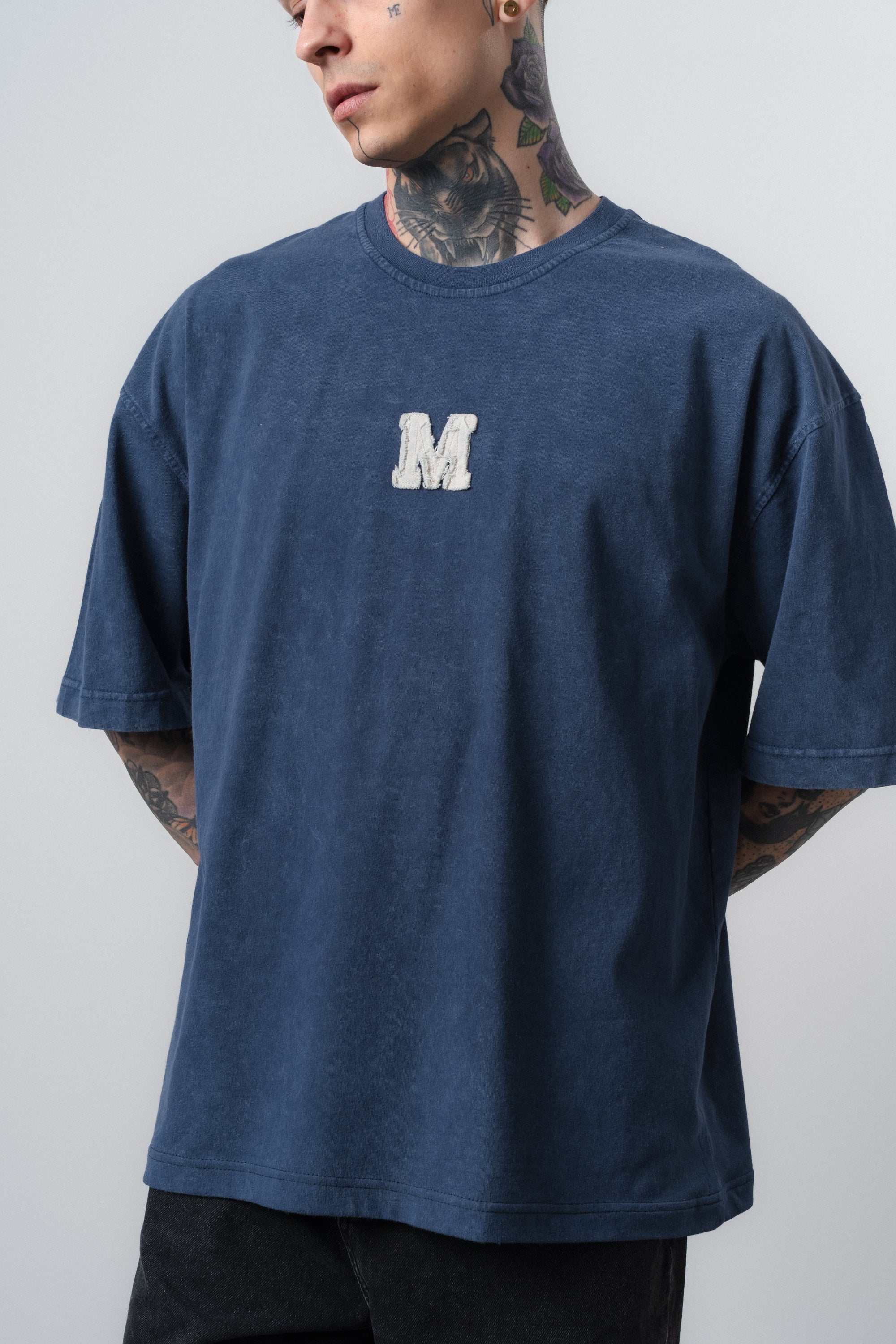 Mercy Washed Oversized T-Shirt Navy
