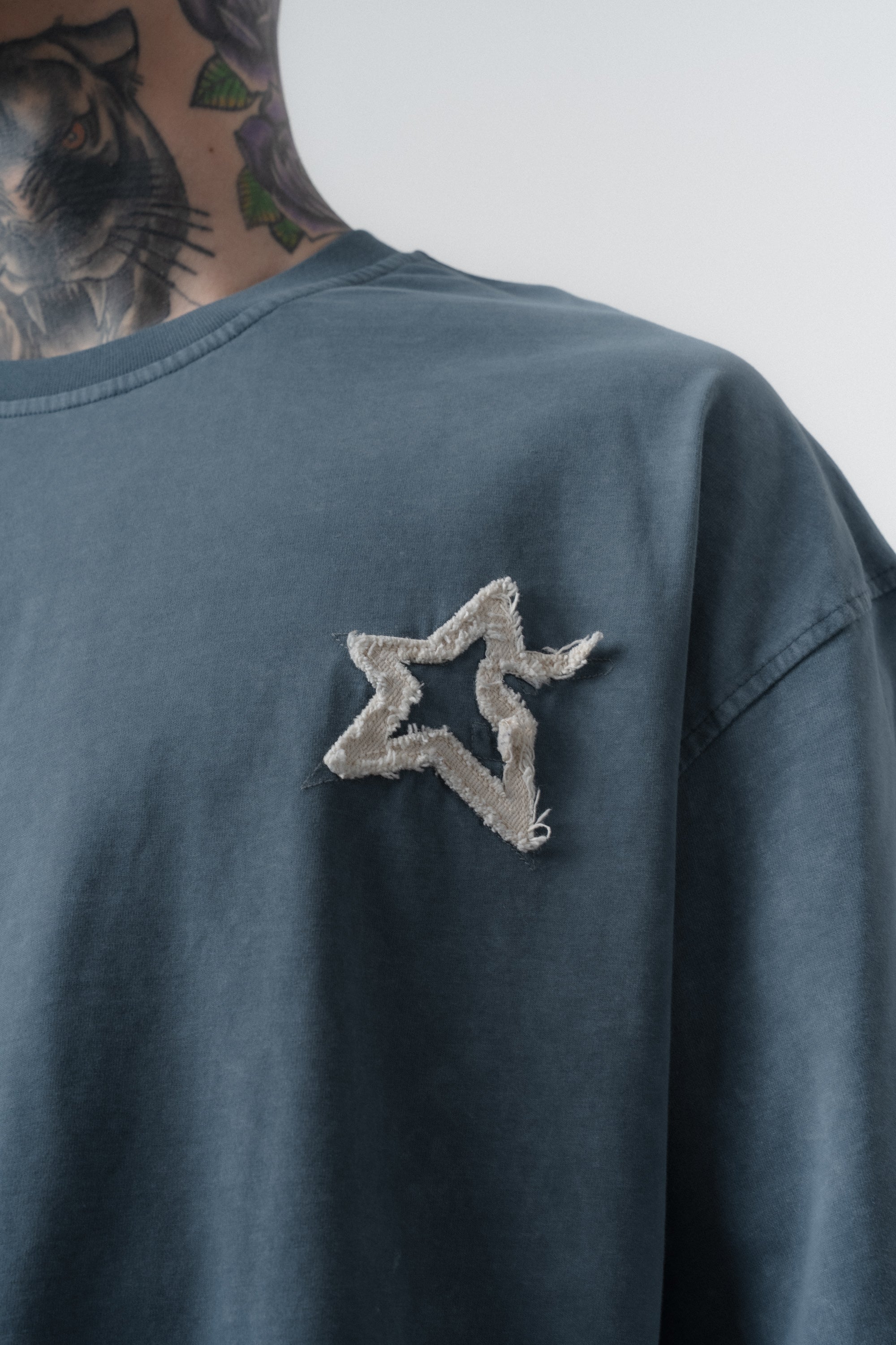 Saint Washed Oversized T-Shirt Petrol Blue