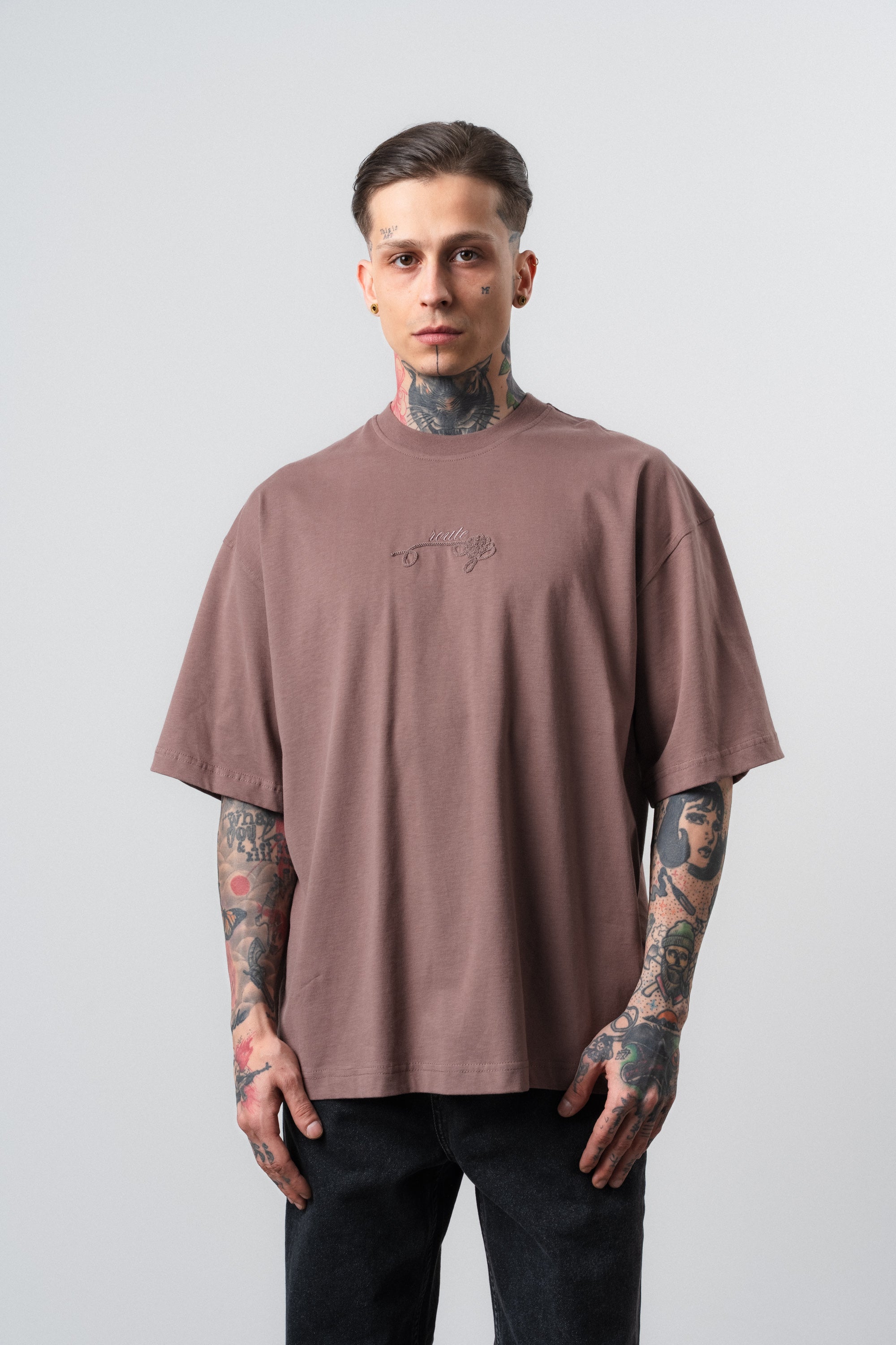 Route Oversized T-Shirt Brown
