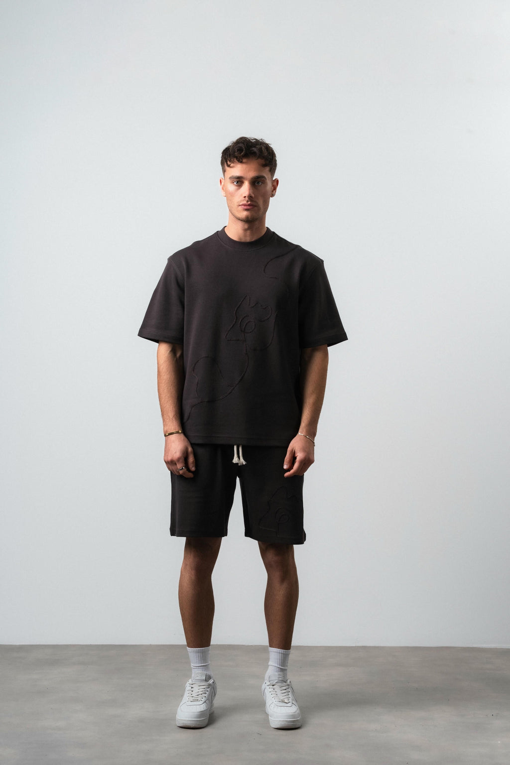 Embroidered Regular Fit Set Brown
