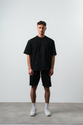 Embroidered Regular Fit Set Black