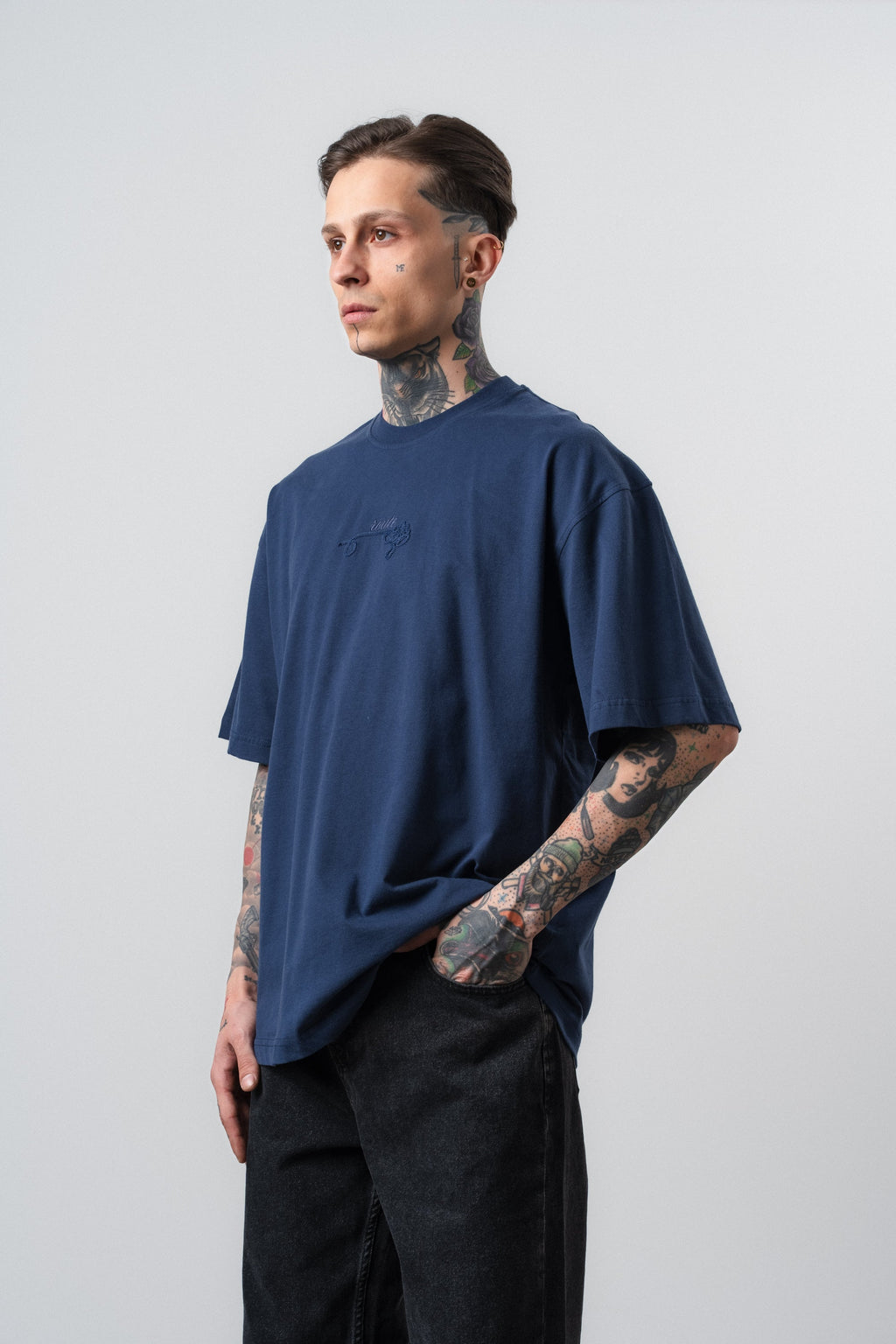 Route Oversized T-Shirt Navy
