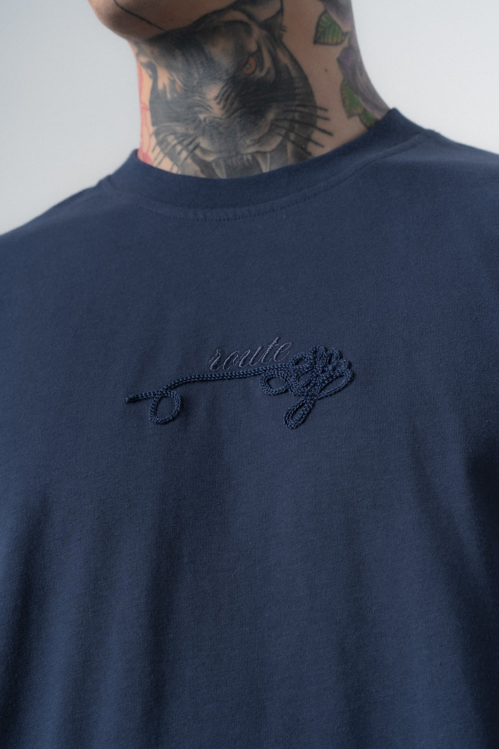 Route Oversized T-Shirt Navy