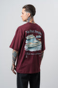 No Port Oversized T-Shirt Burgundy