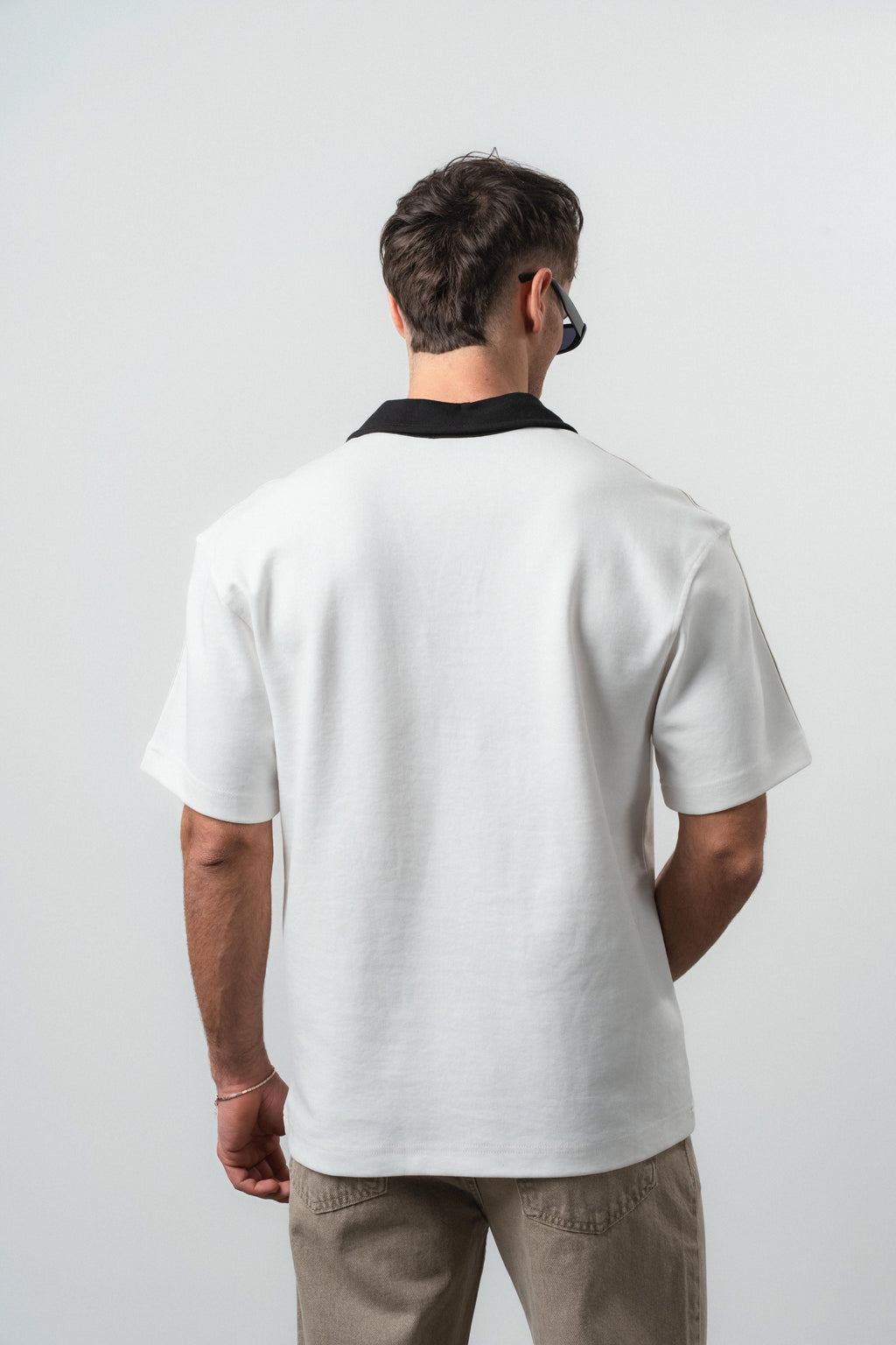 Respire Regular Fit Retro T-Shirt Ecru