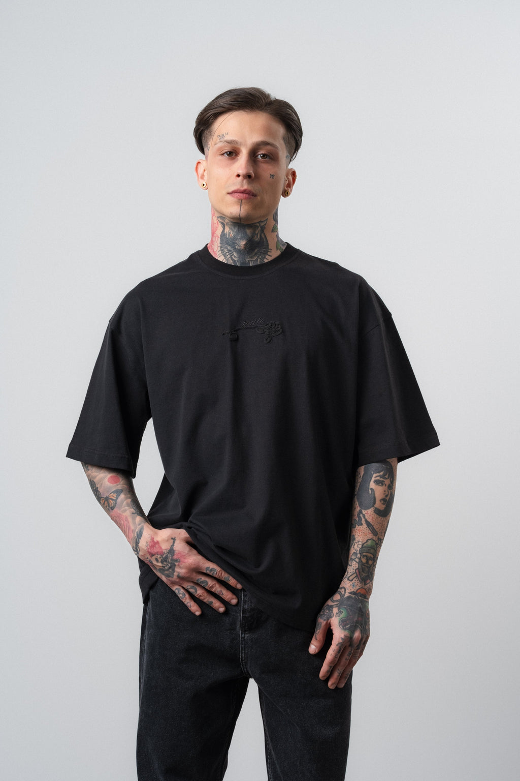 Route Oversized T-Shirt Black