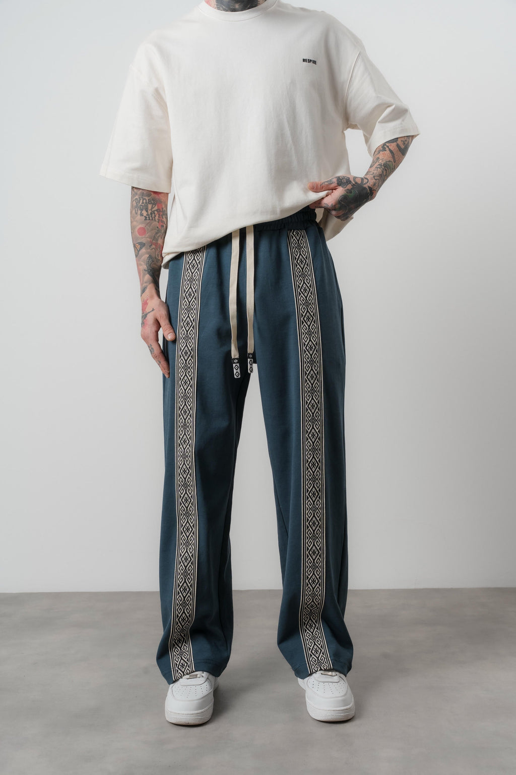 Ethnic Baggy Sweatpant Petrol Blue