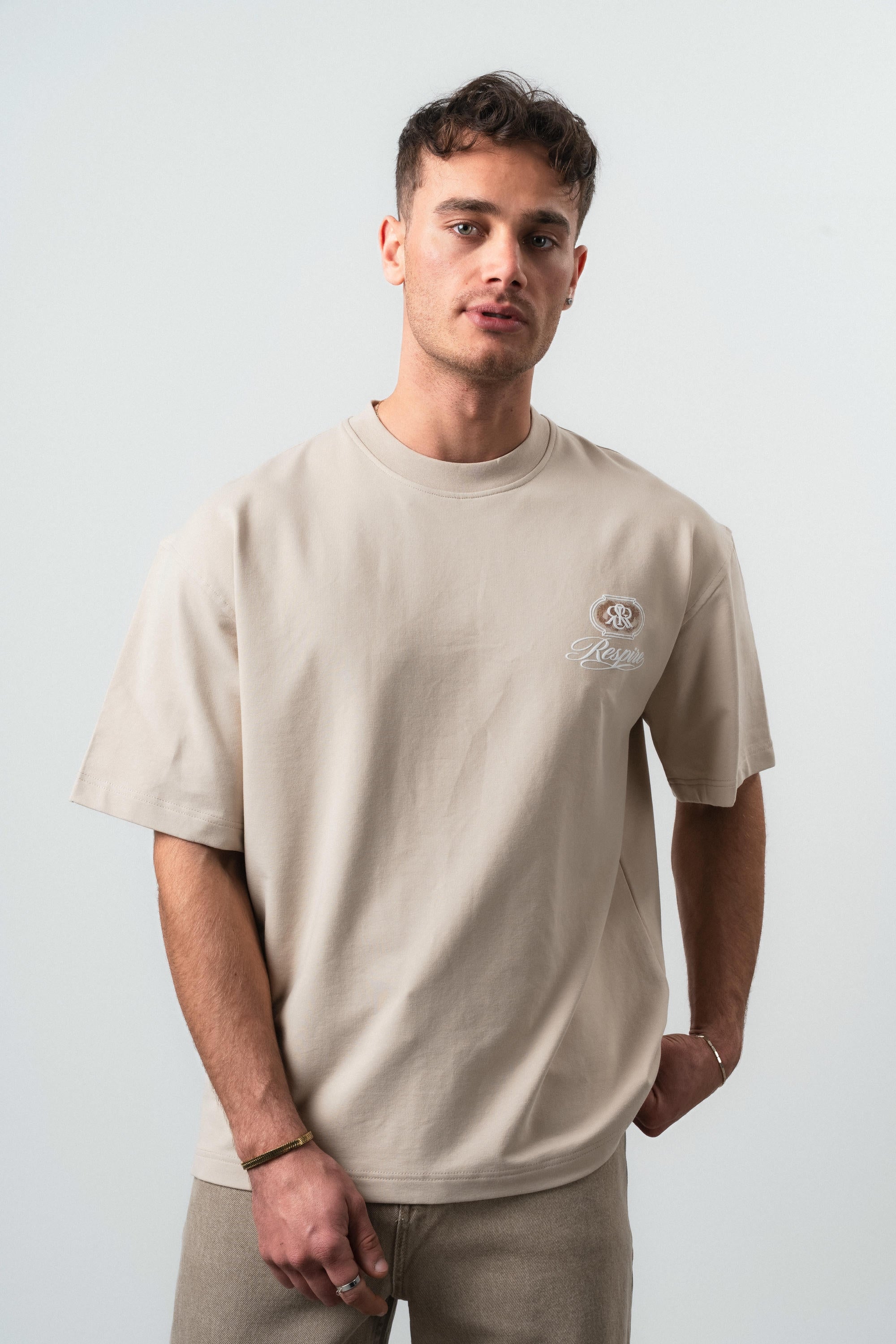 RR Oversized T-Shirt Beige