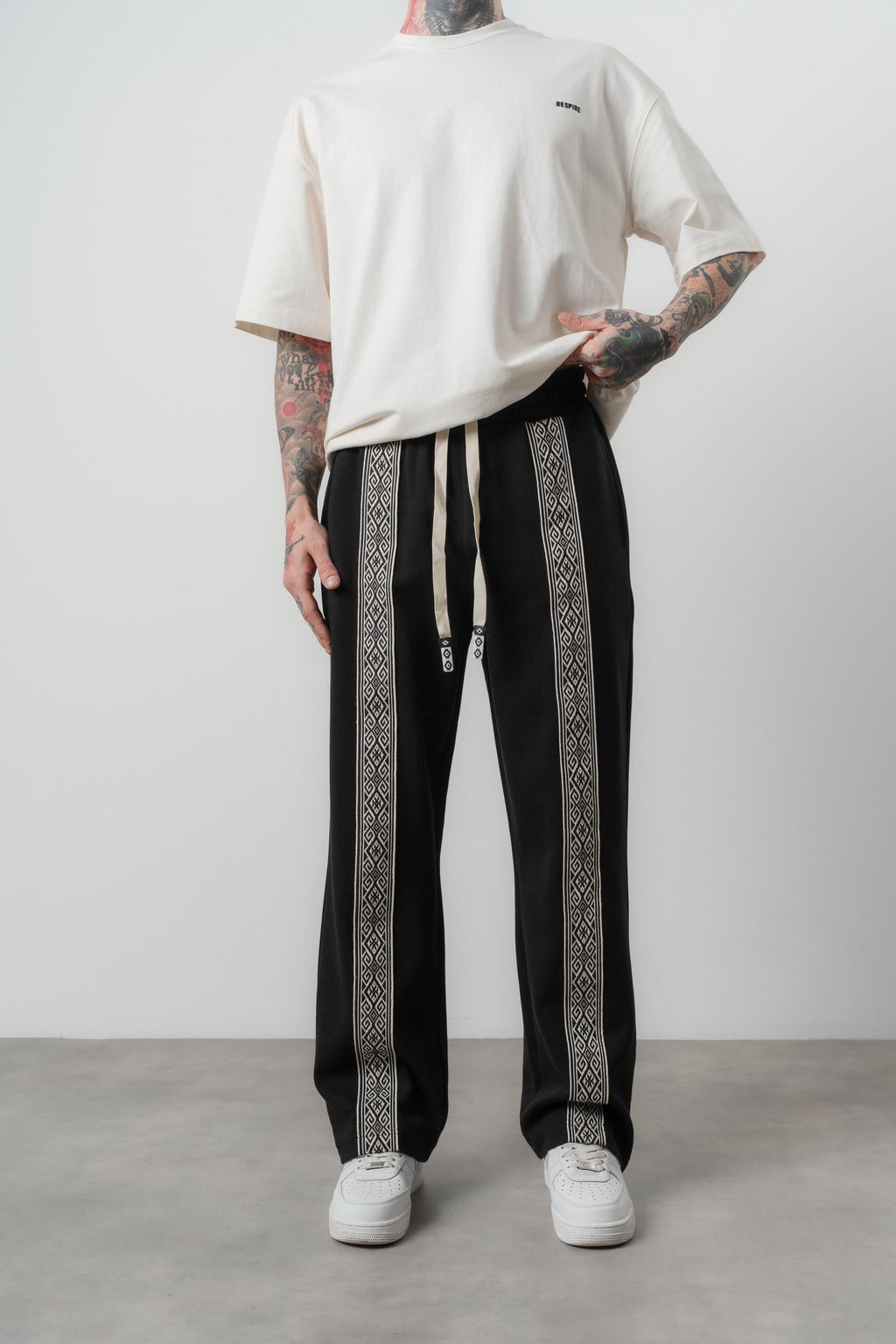 Ethnic Baggy Sweatpant Black