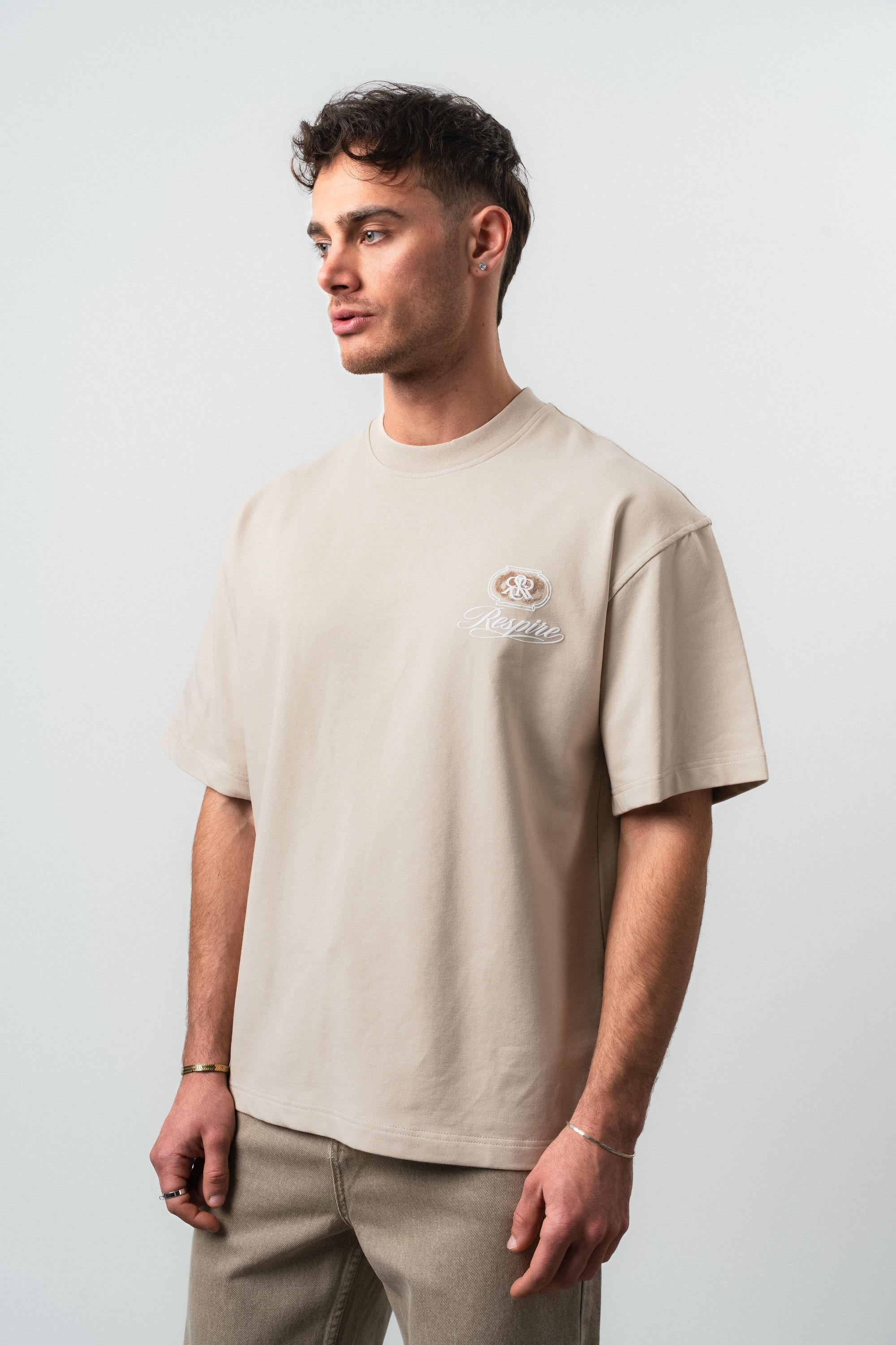RR Oversized T-Shirt Beige