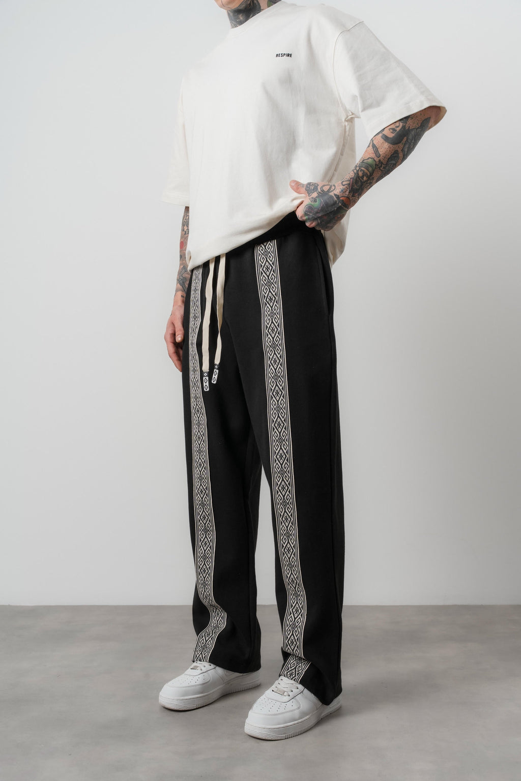 Ethnic Baggy Sweatpant Black