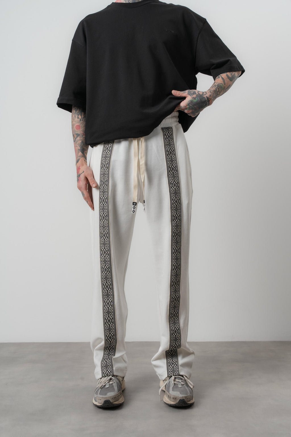 Ethnic Baggy Sweatpant Ecru