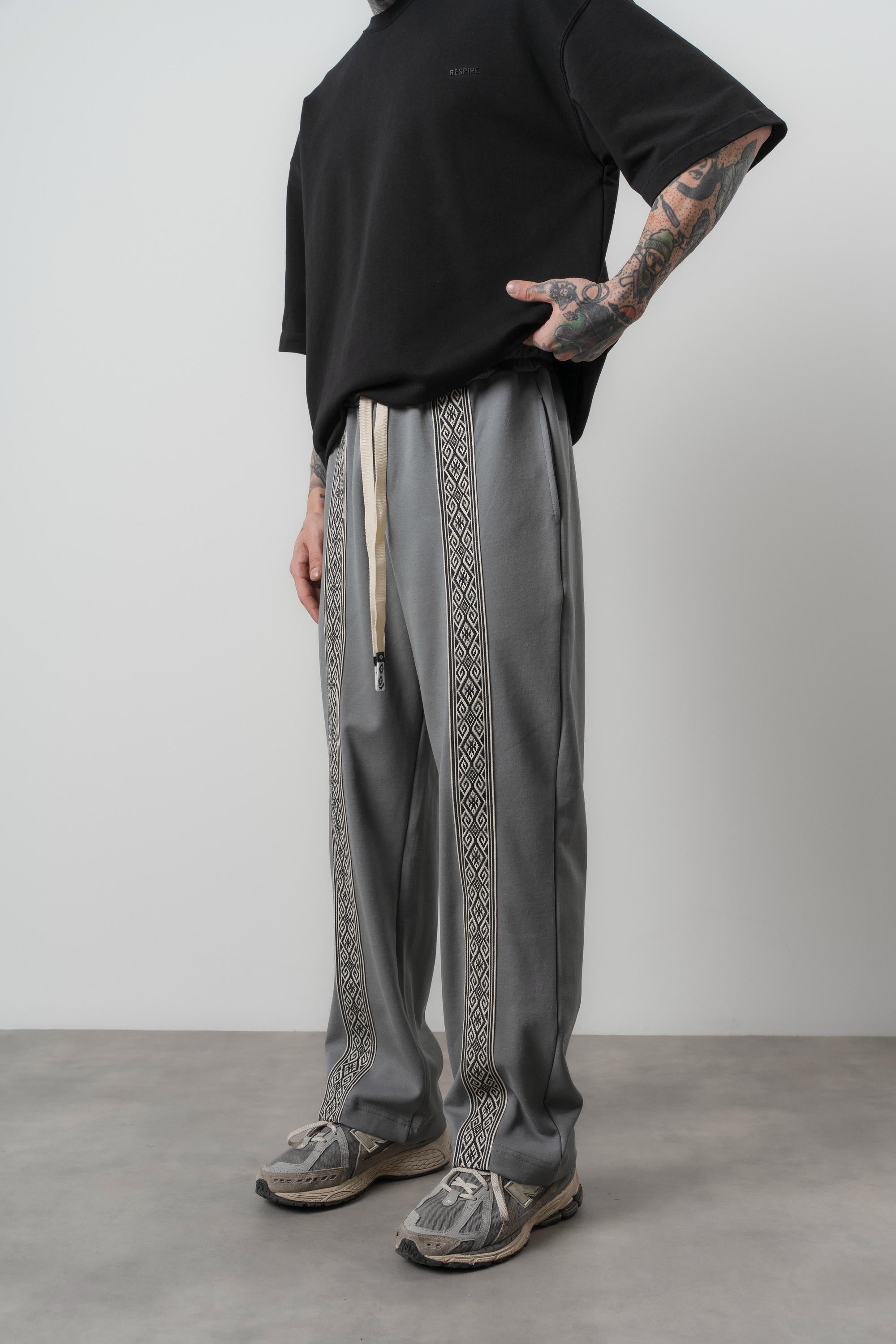 Ethnic Baggy Sweatpant Smoked