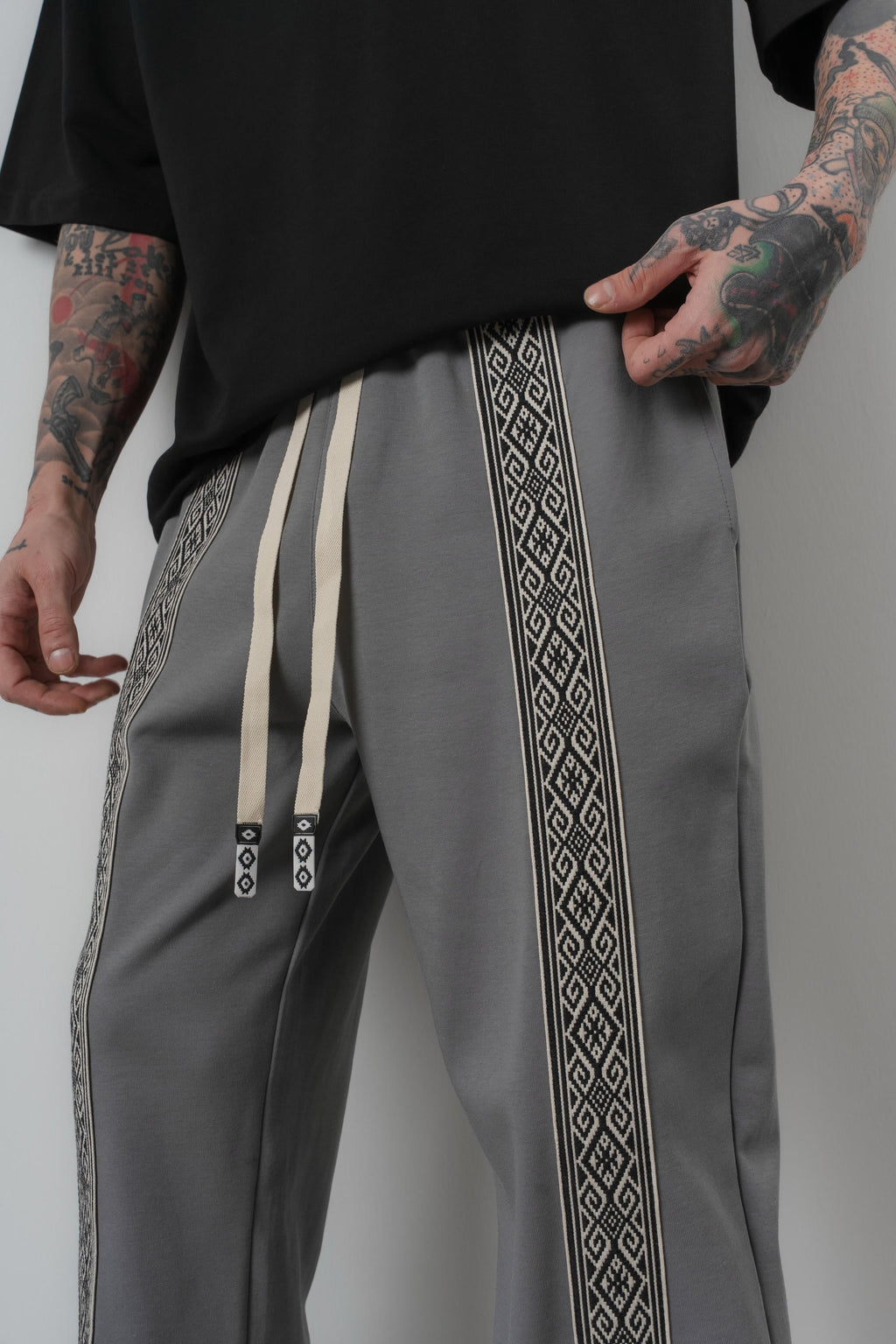 Ethnic Baggy Sweatpant Smoked