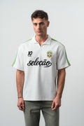 Brazil Regular Fit Retro T-Shirt Ecru