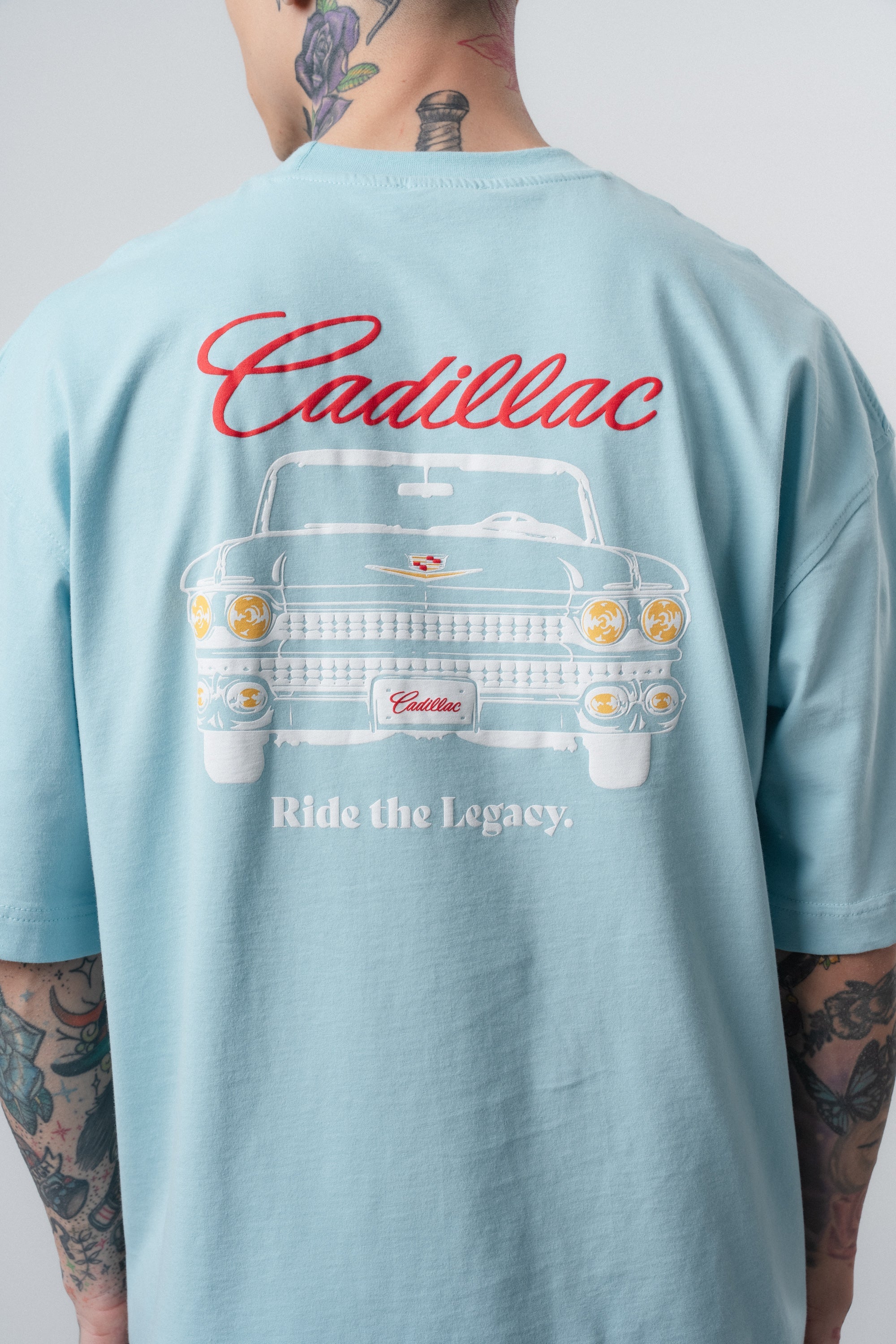 Cadillac Oversized T-Shirt Baby Blue
