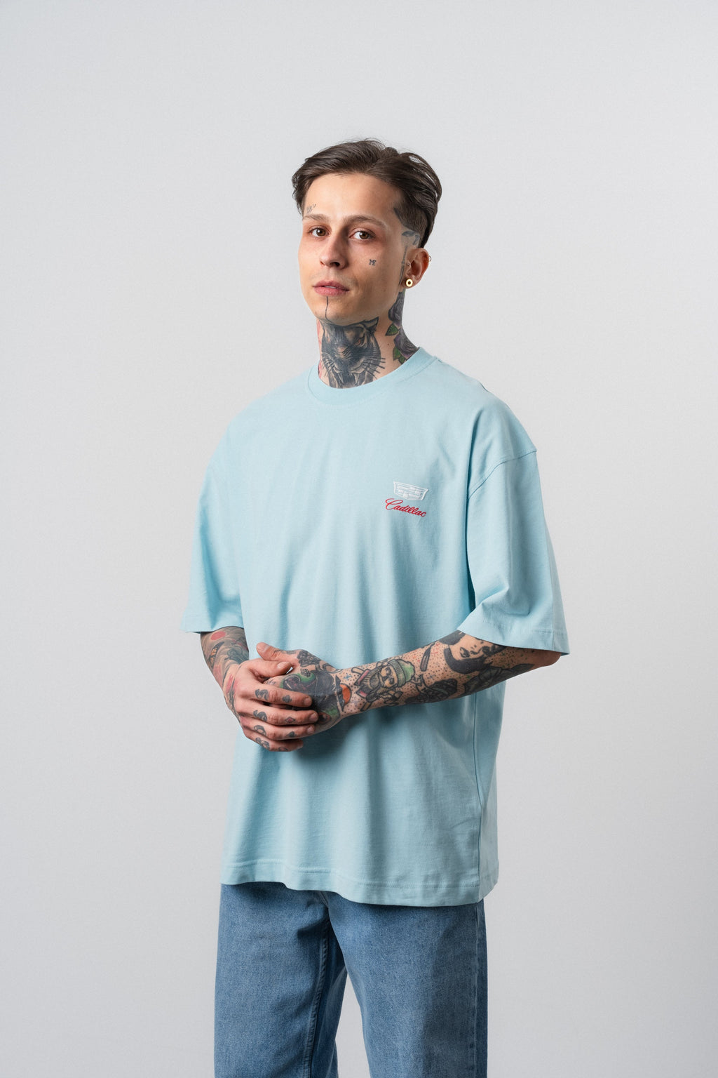 Cadillac Oversized T-Shirt Baby Blue