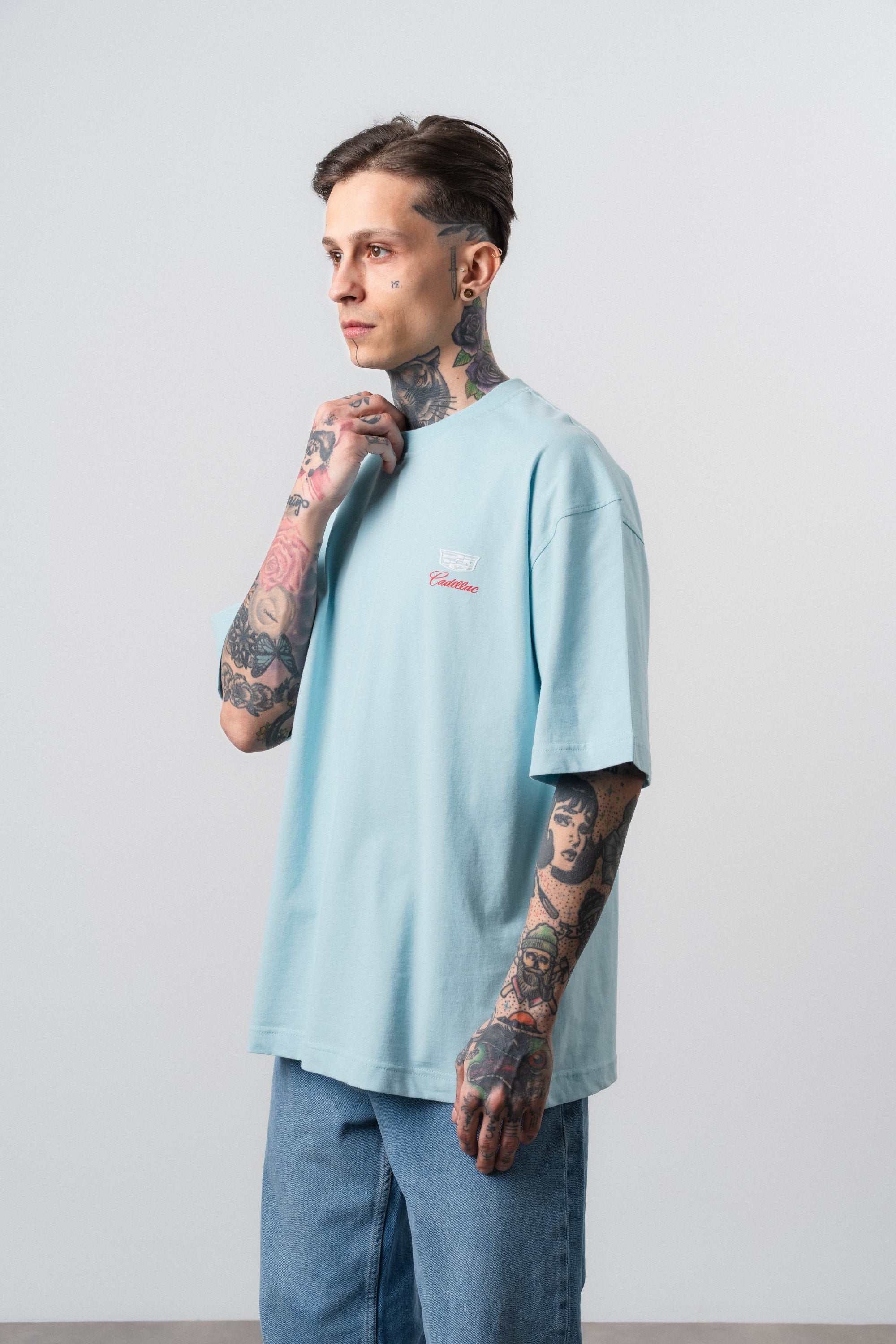 Cadillac Oversized T-Shirt Baby Blue